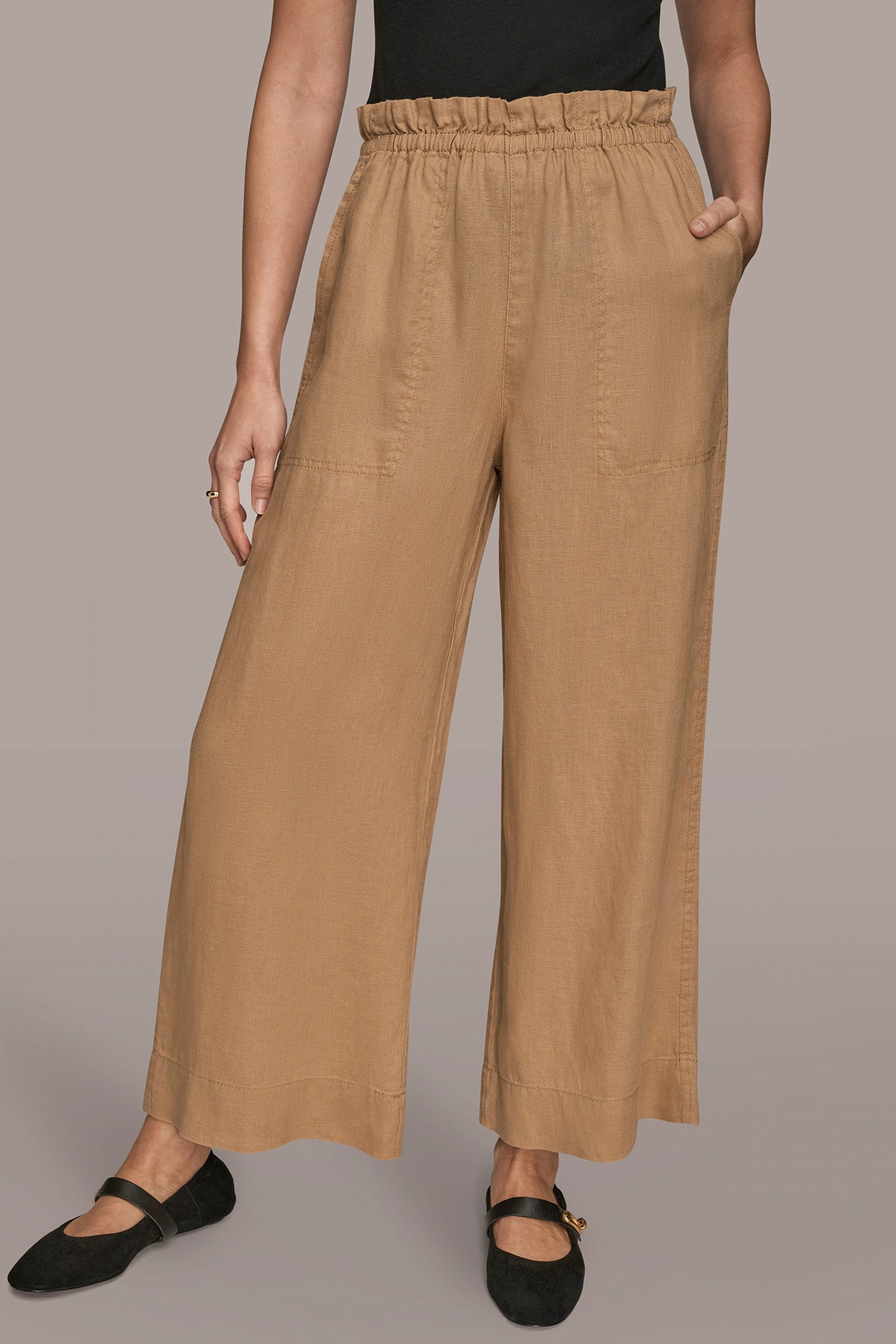 FAWN HIGH-RISE PAPERBAG PANT Donna Karan