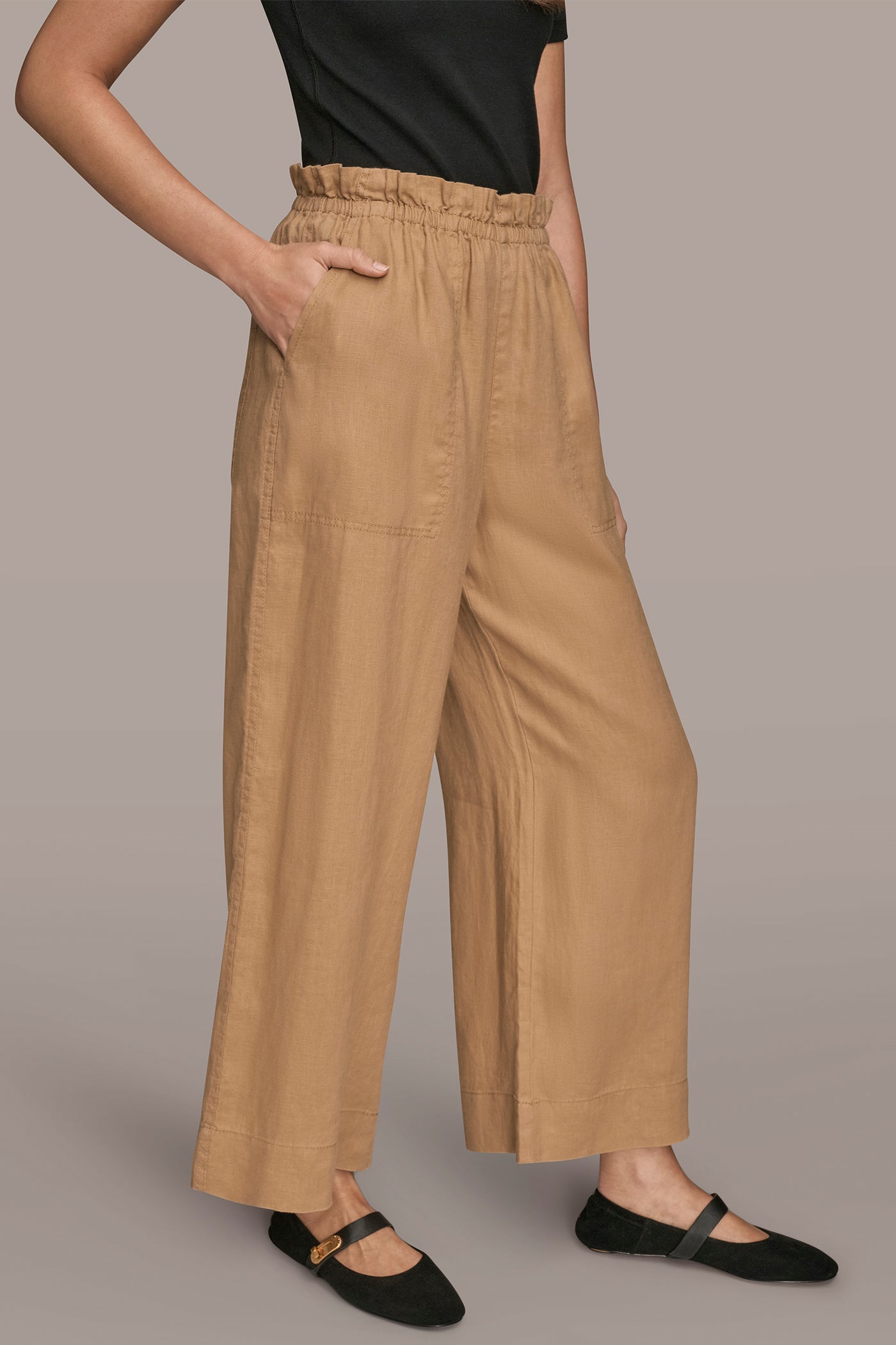 FAWN HIGH-RISE PAPERBAG PANT Donna Karan