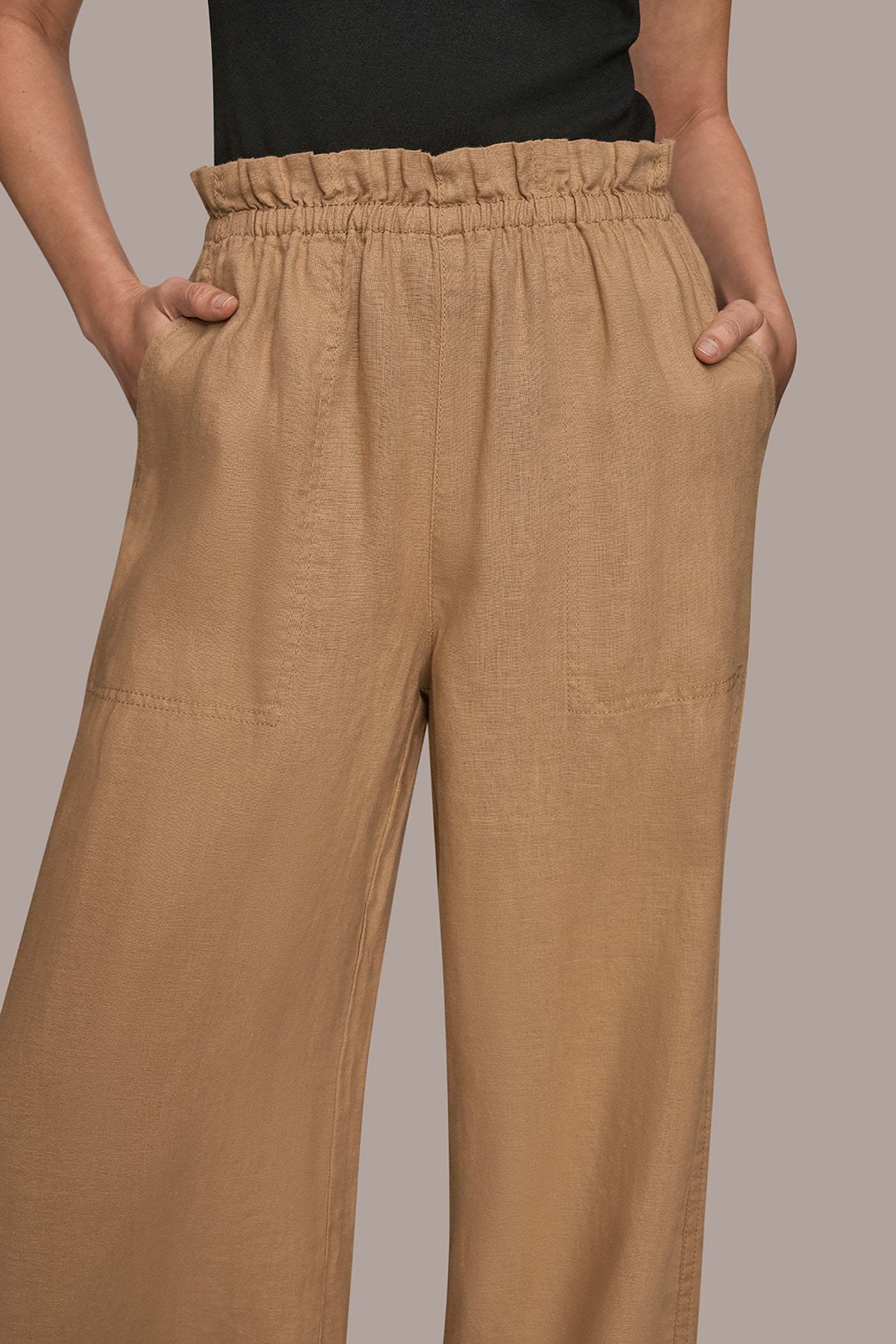 FAWN HIGH-RISE PAPERBAG PANT Donna Karan