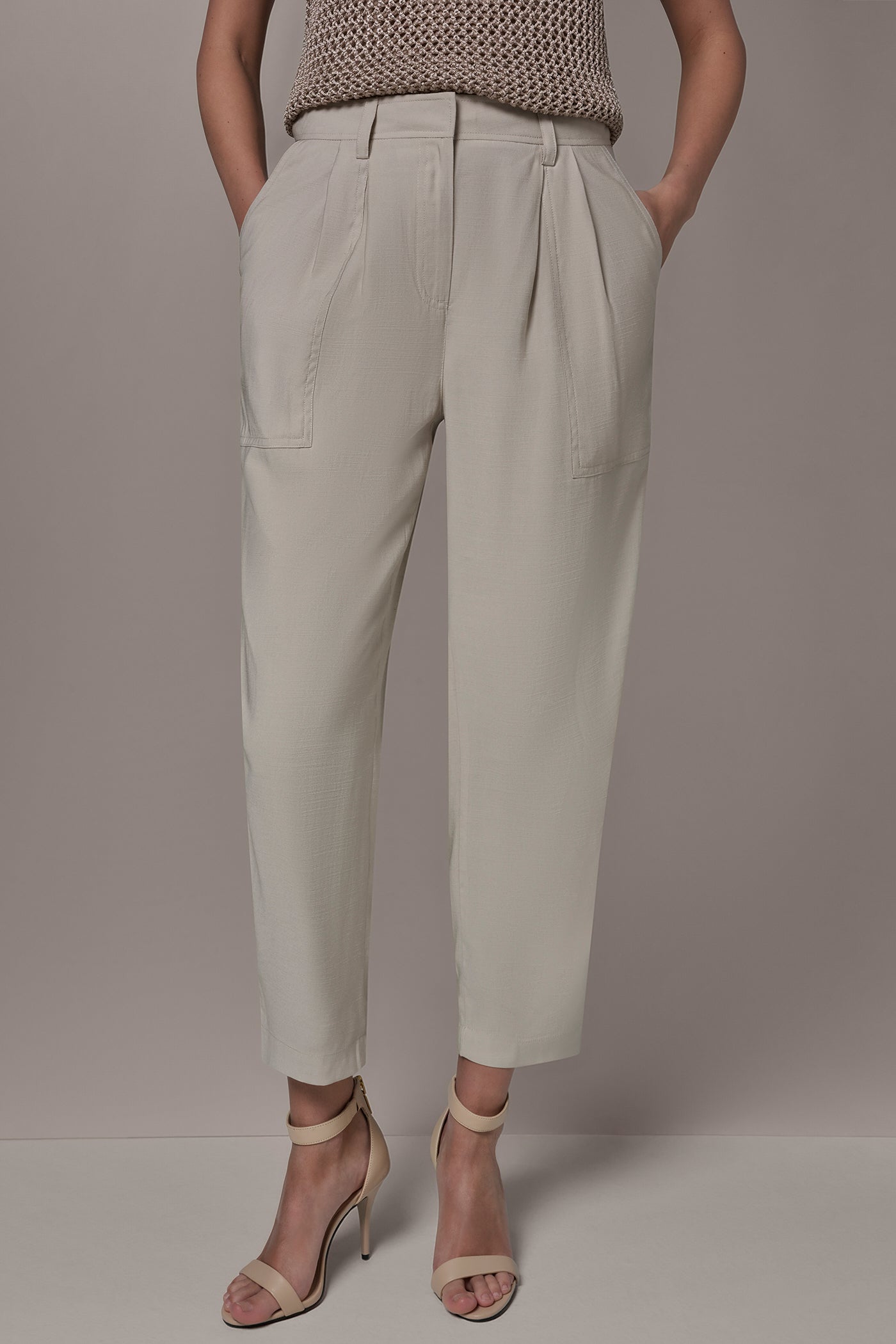 Tuscan Grey EXTRA HIGH-RISE UTILITY PANT Donna Karan