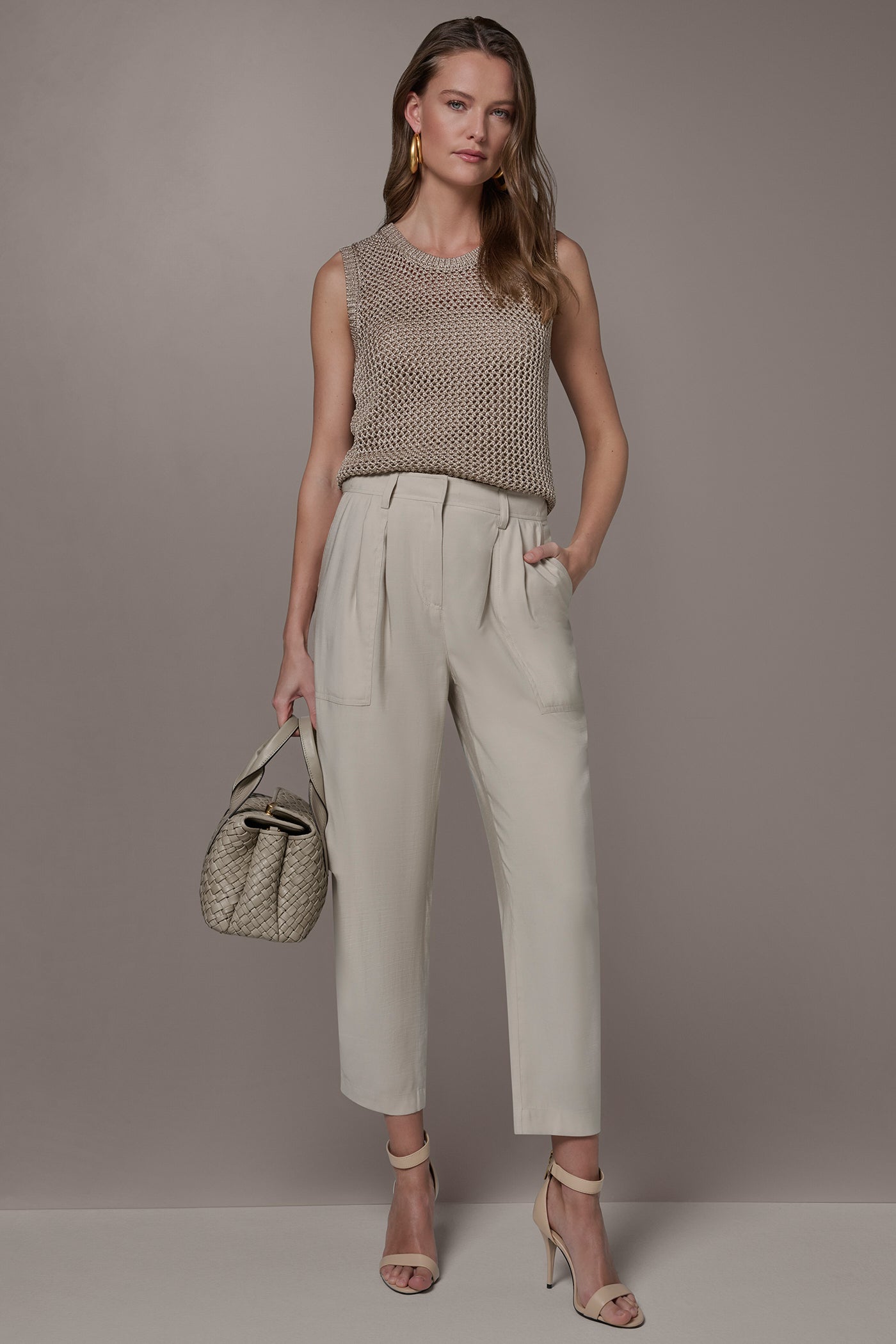 Tuscan Grey EXTRA HIGH-RISE UTILITY PANT Donna Karan