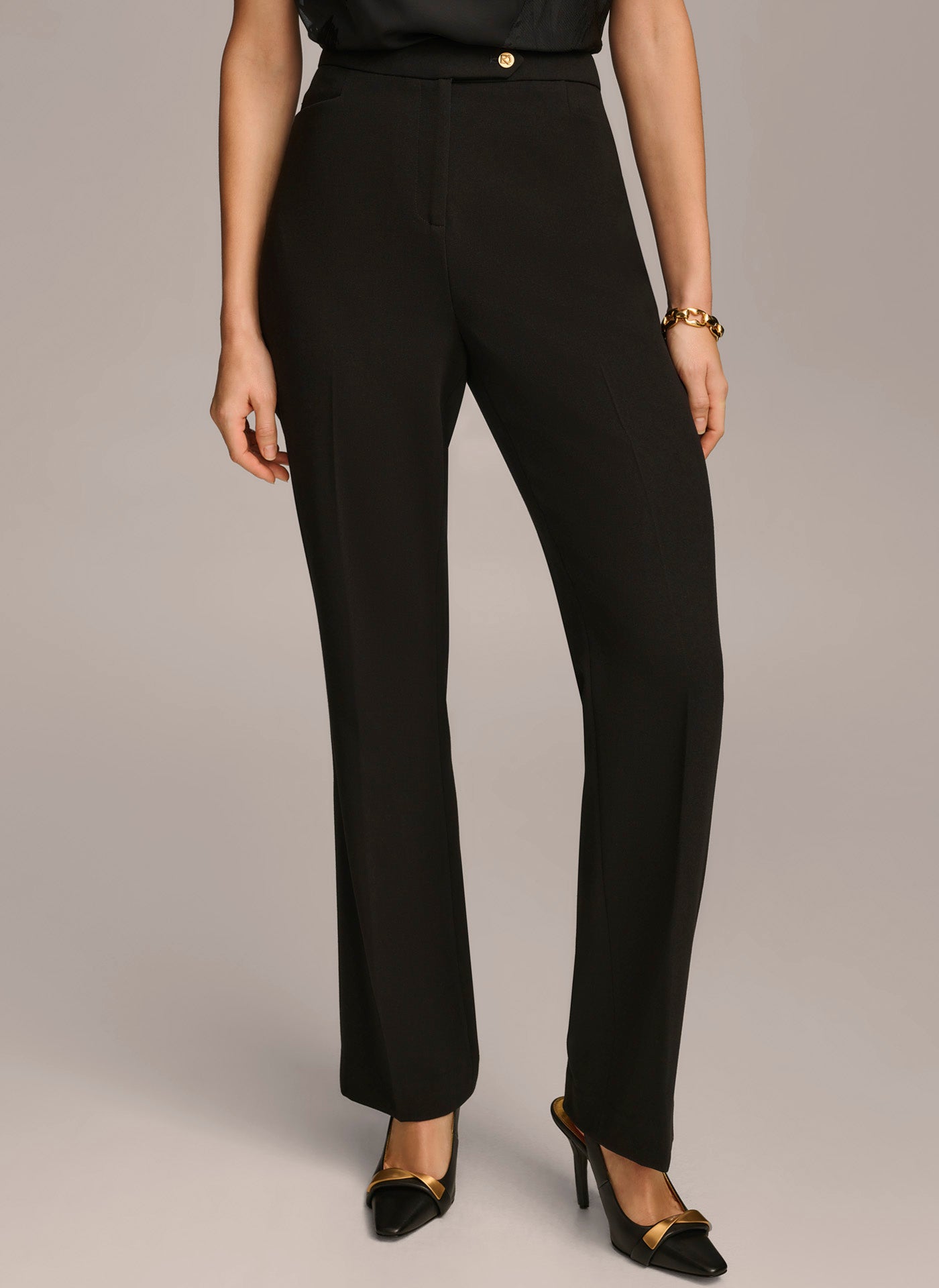 Black UPDATED MODERN FIT PANT Donna Karan