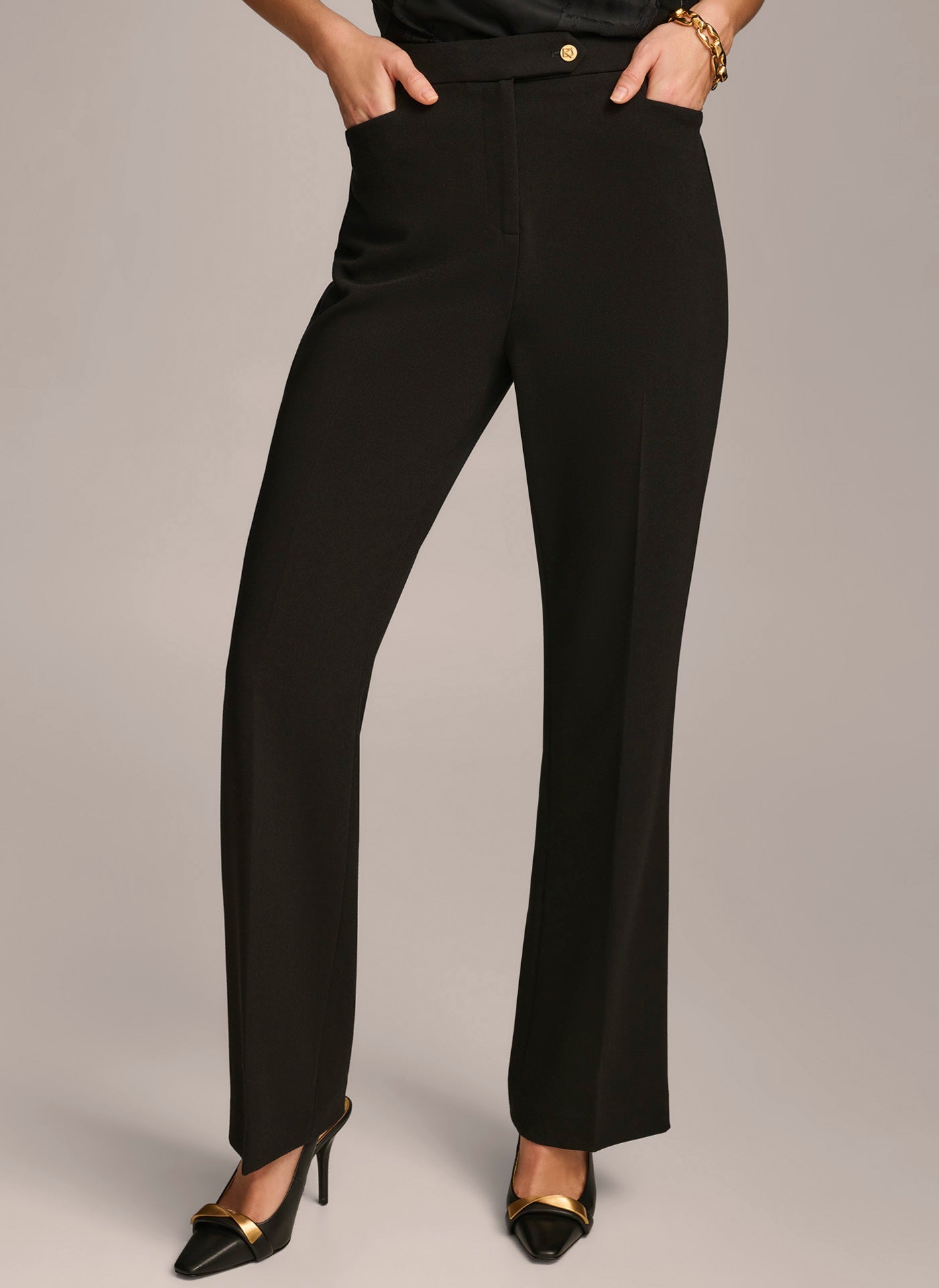 Black UPDATED MODERN FIT PANT Donna Karan