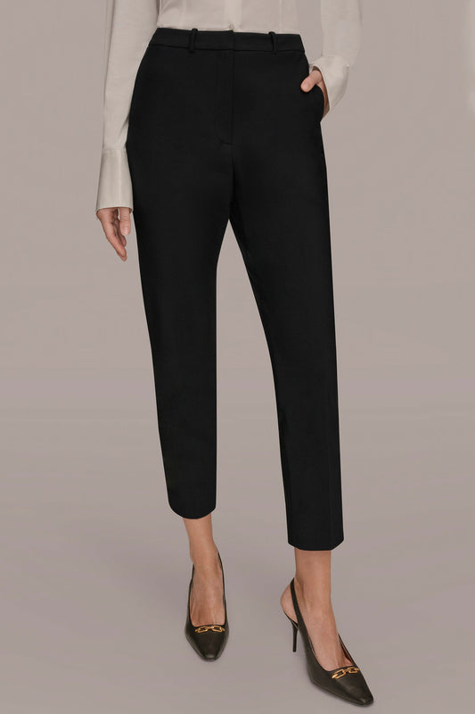 Black SLIM LEG PANT Donna Karan