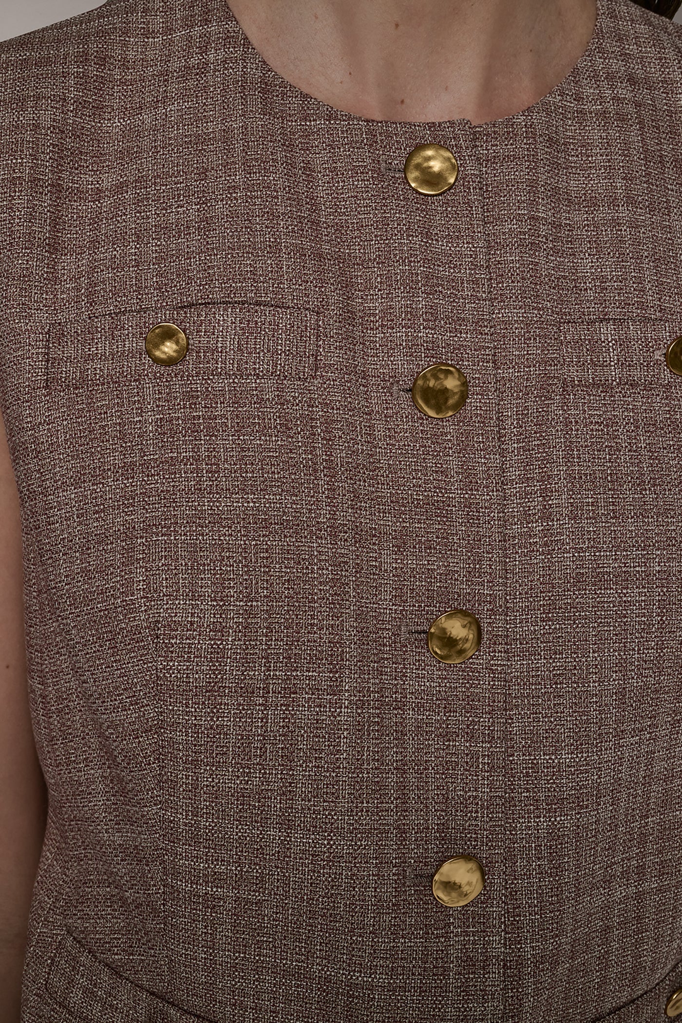 Sunbaked Multi SLEEVELESS SUIT VEST Donna Karan