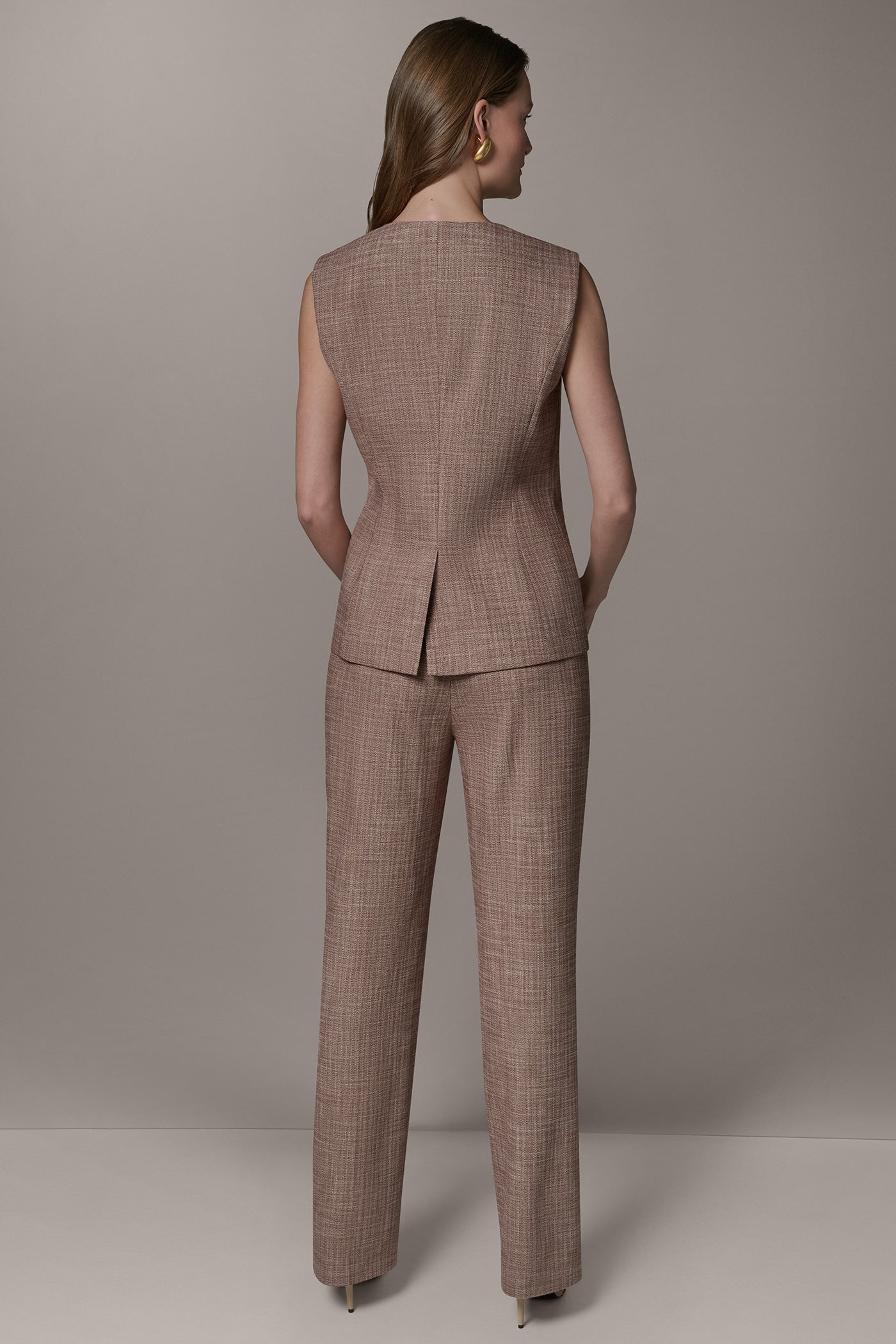 Sunbaked Multi SLEEVELESS SUIT VEST Donna Karan