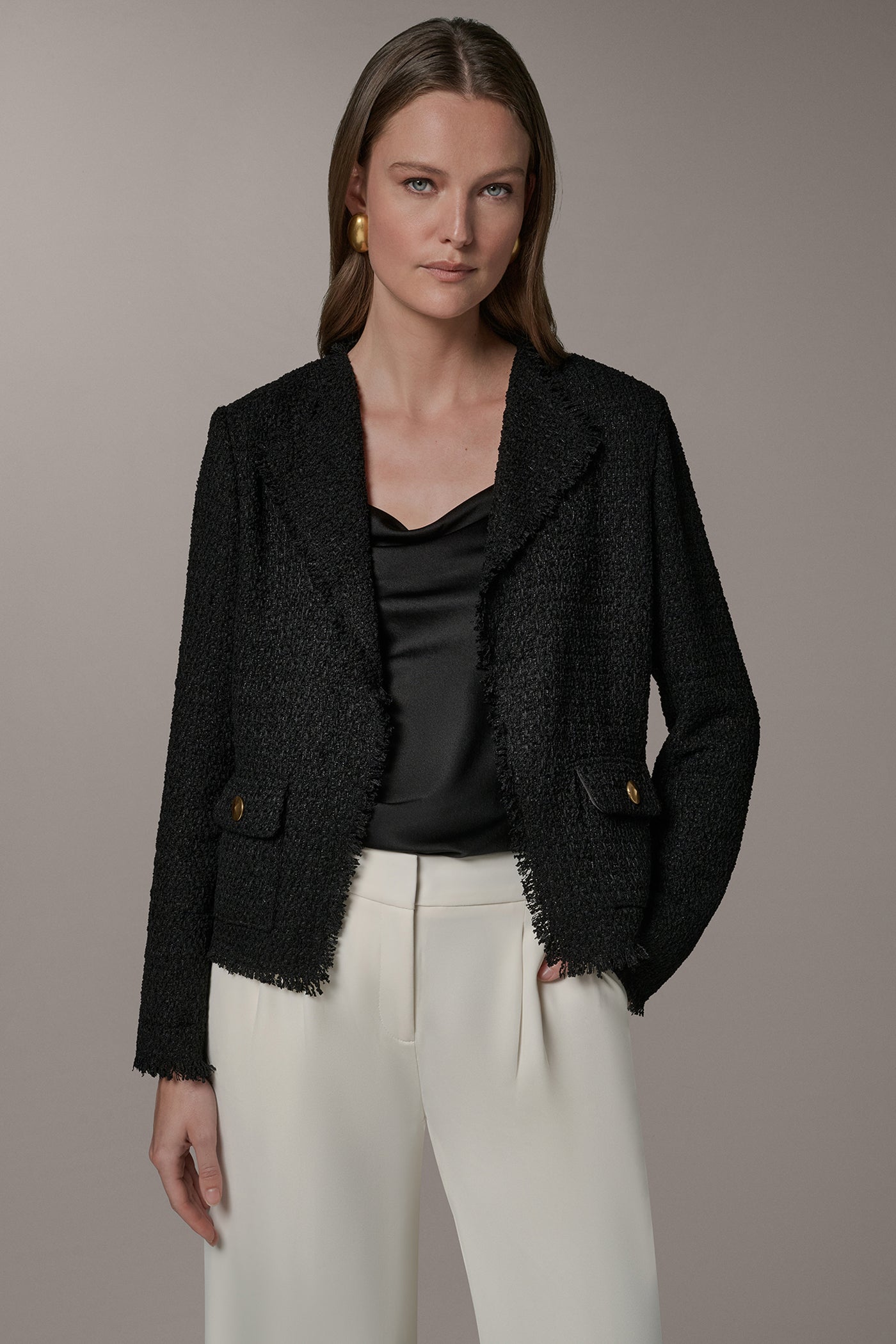Black LONG SLEEVE SUIT JACKET Donna Karan