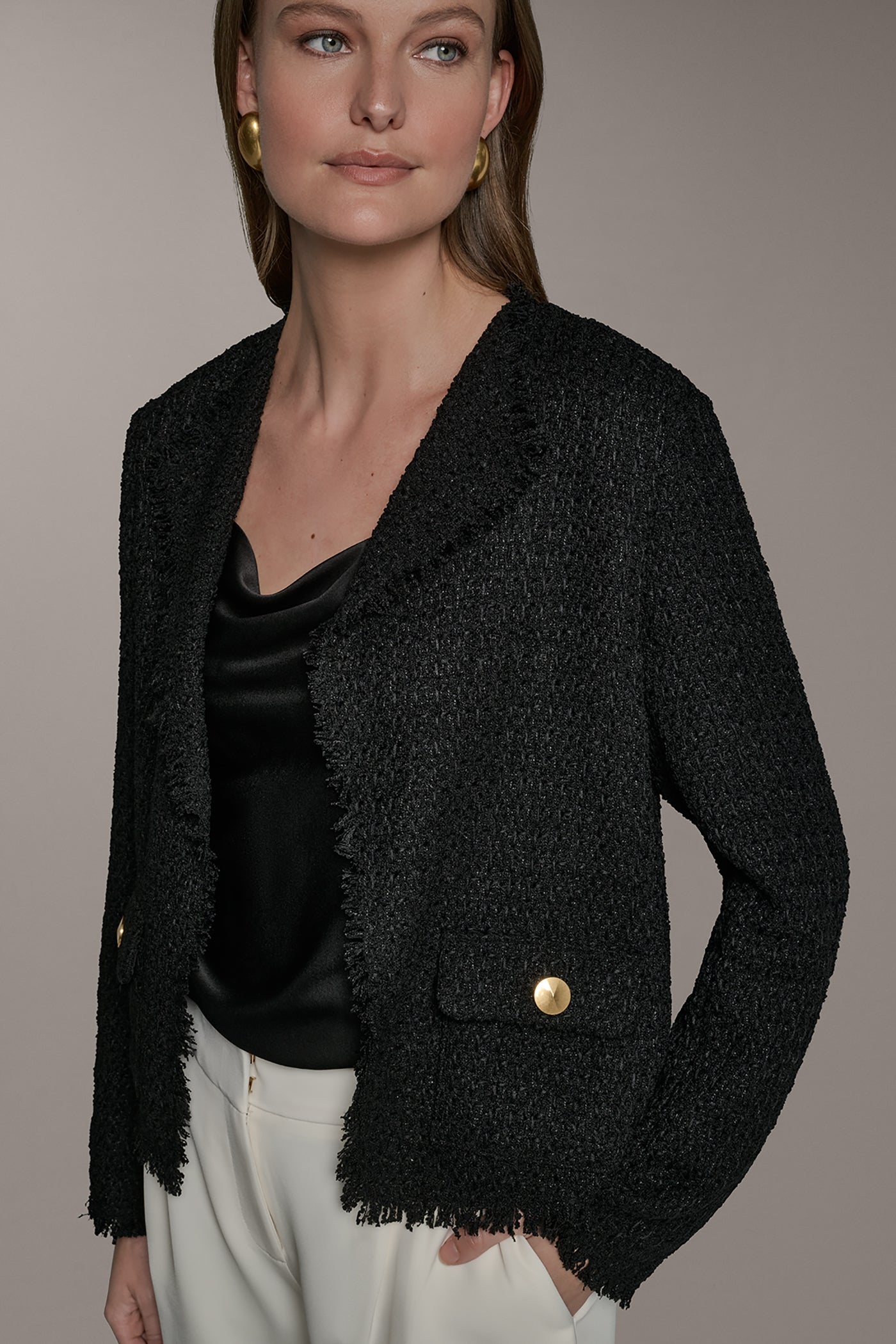 Black LONG SLEEVE SUIT JACKET Donna Karan