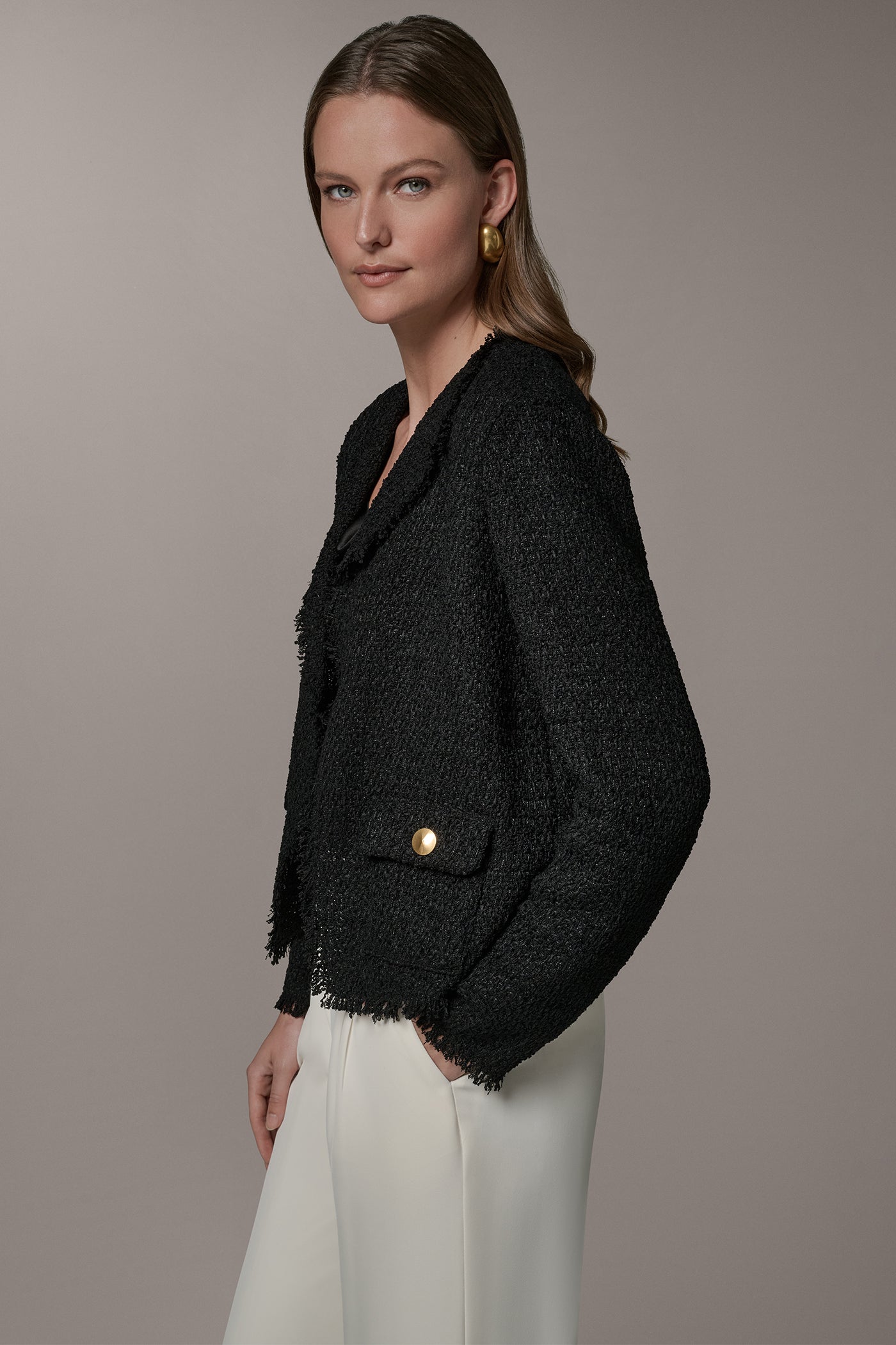 Black LONG SLEEVE SUIT JACKET Donna Karan