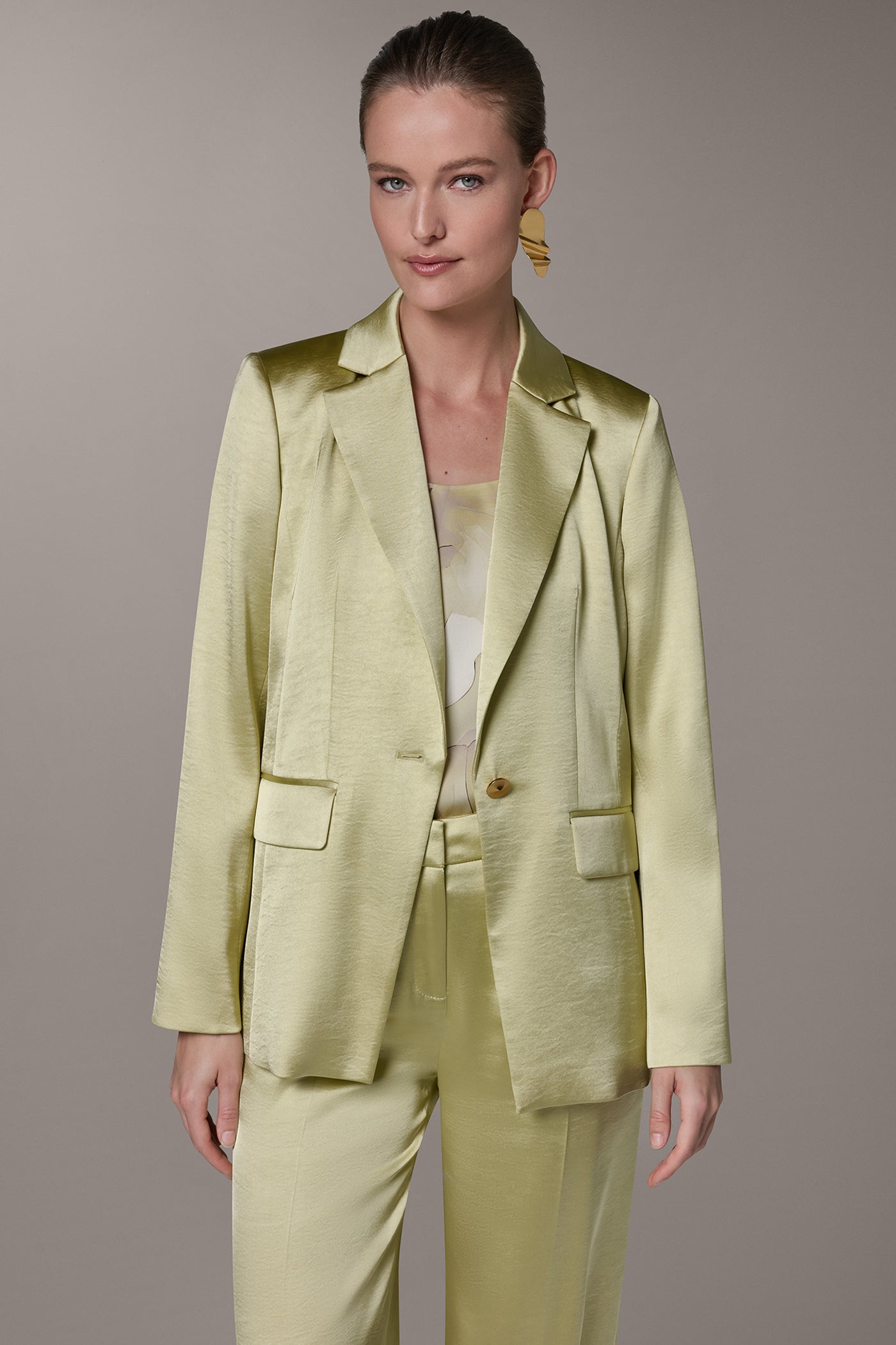 Citrus ONE BUTTON SUIT BLAZER Donna Karan