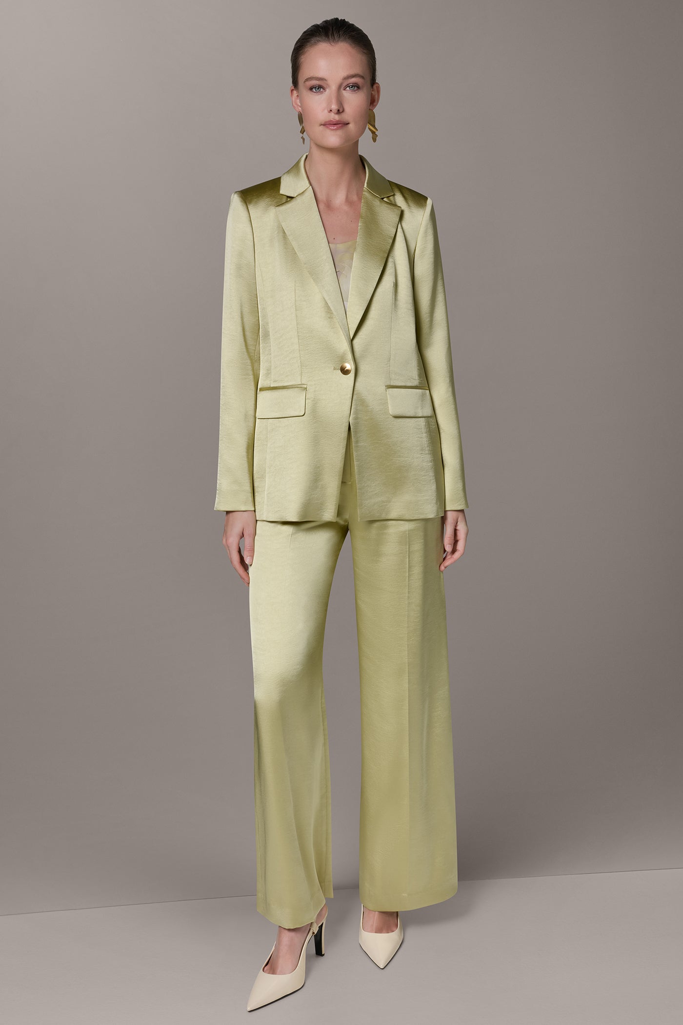 Citrus ONE BUTTON SUIT BLAZER Donna Karan