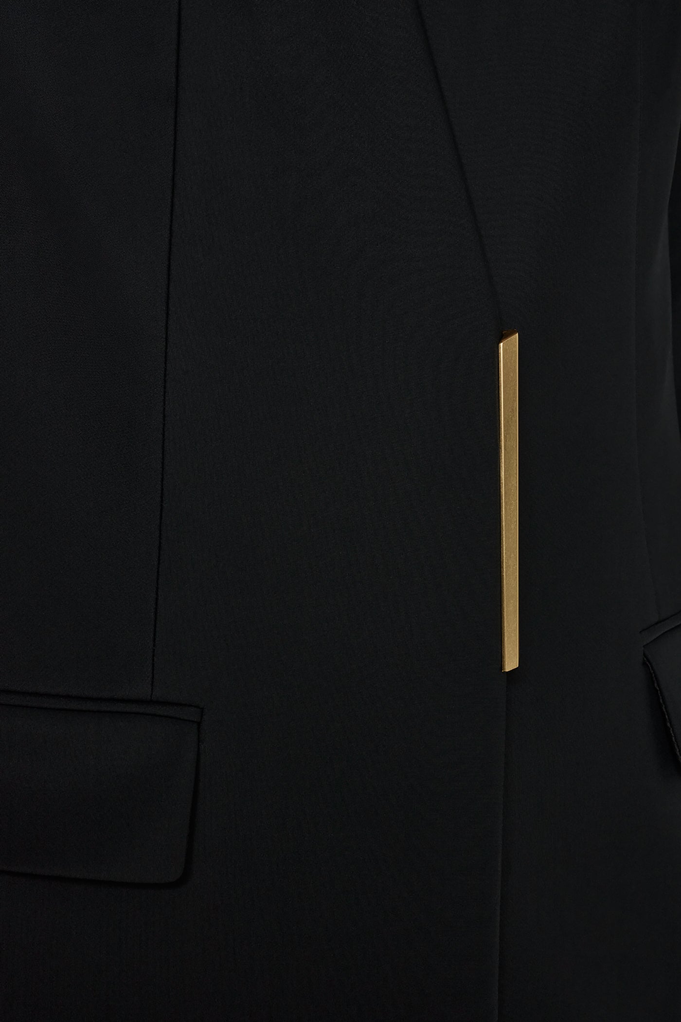 Black COLLARLESS TOPPER Donna Karan