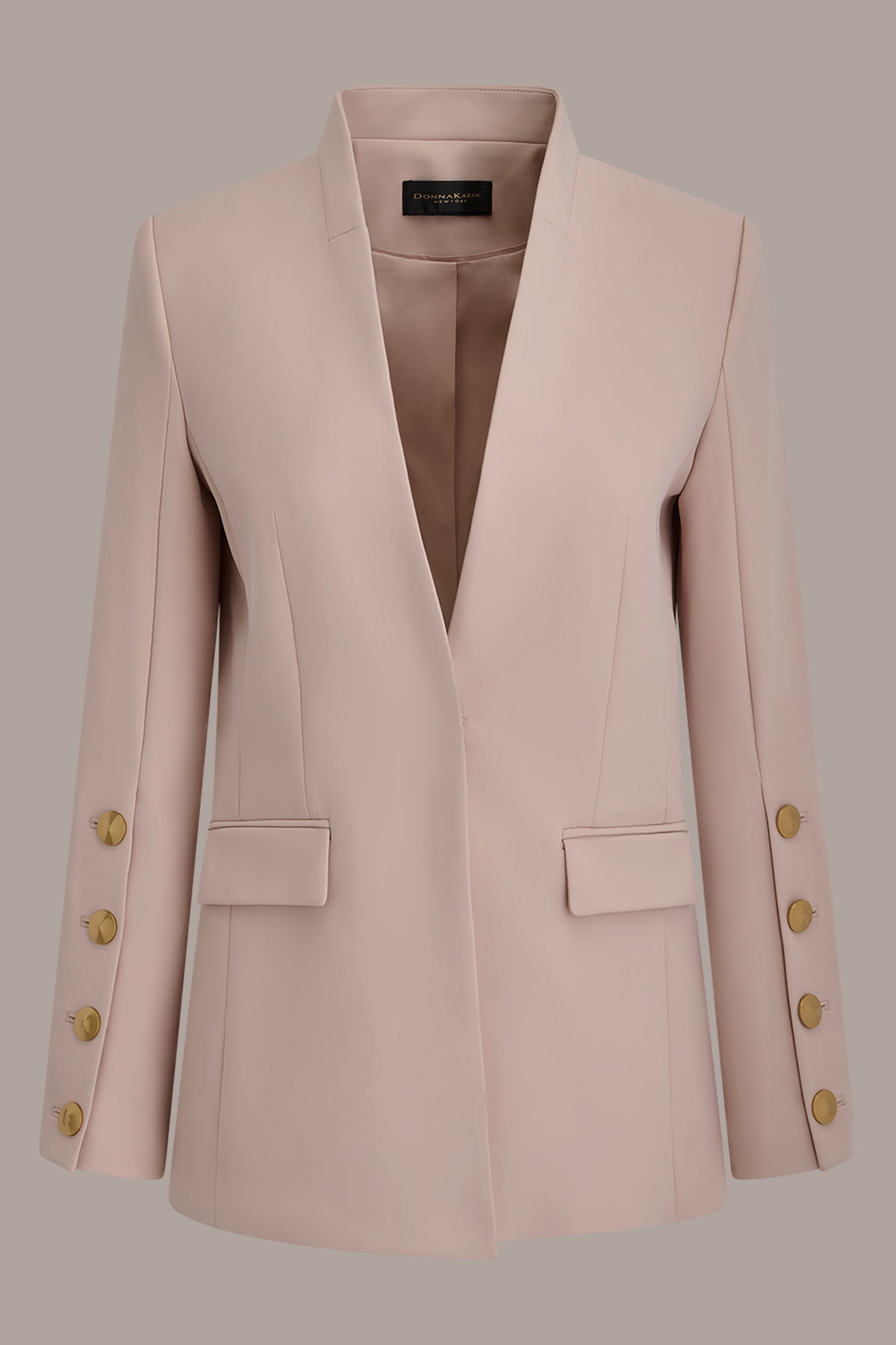 Snow Petal BUTTON SLEEVE SUIT BLAZER Donna Karan