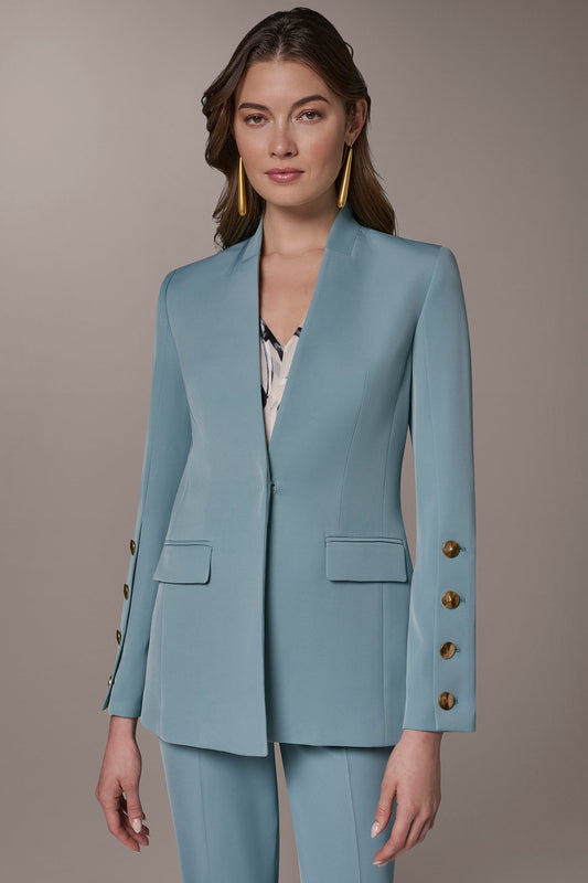 Waterlily BUTTON SLEEVE SUIT BLAZER Donna Karan