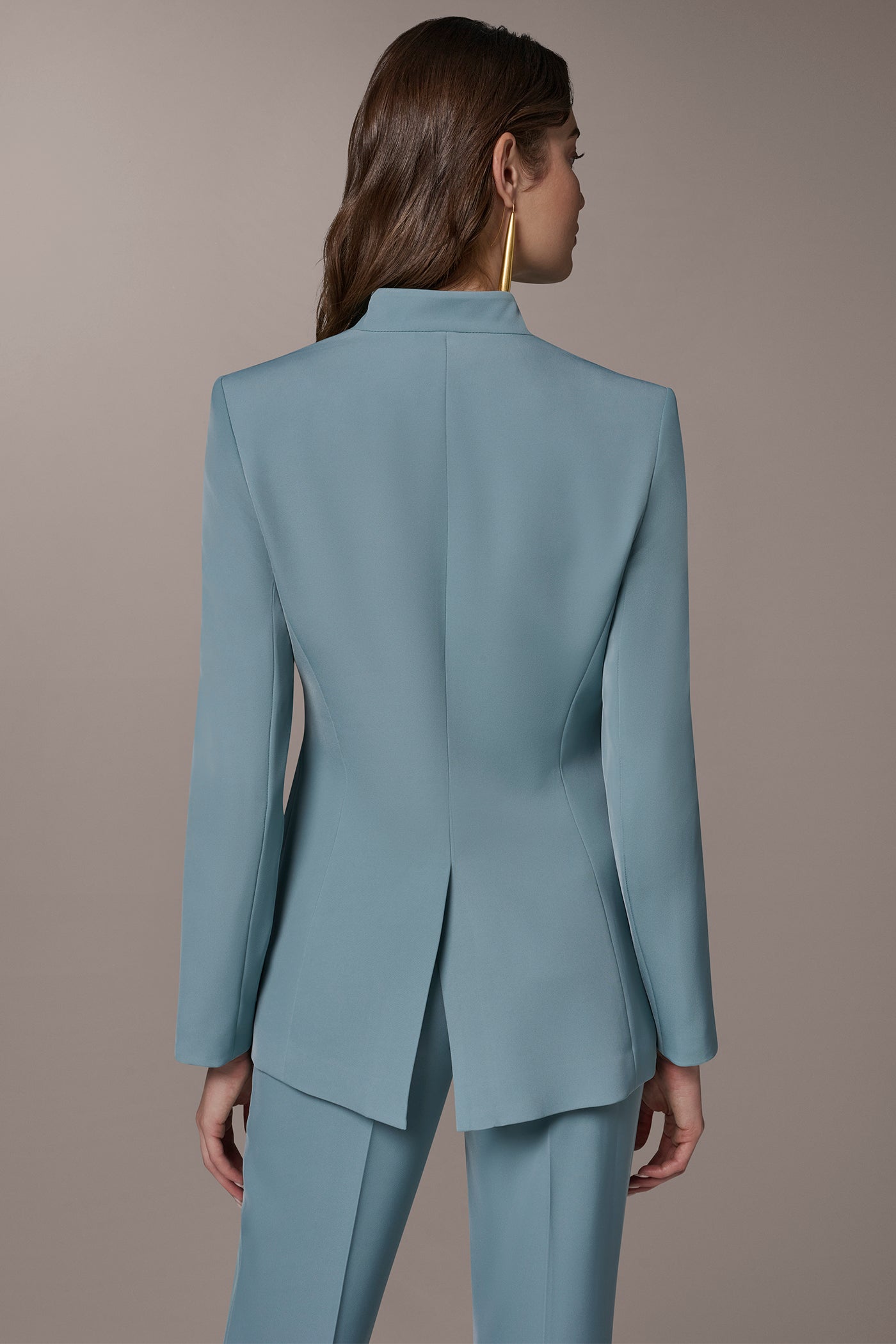 Waterlily BUTTON SLEEVE SUIT BLAZER Donna Karan