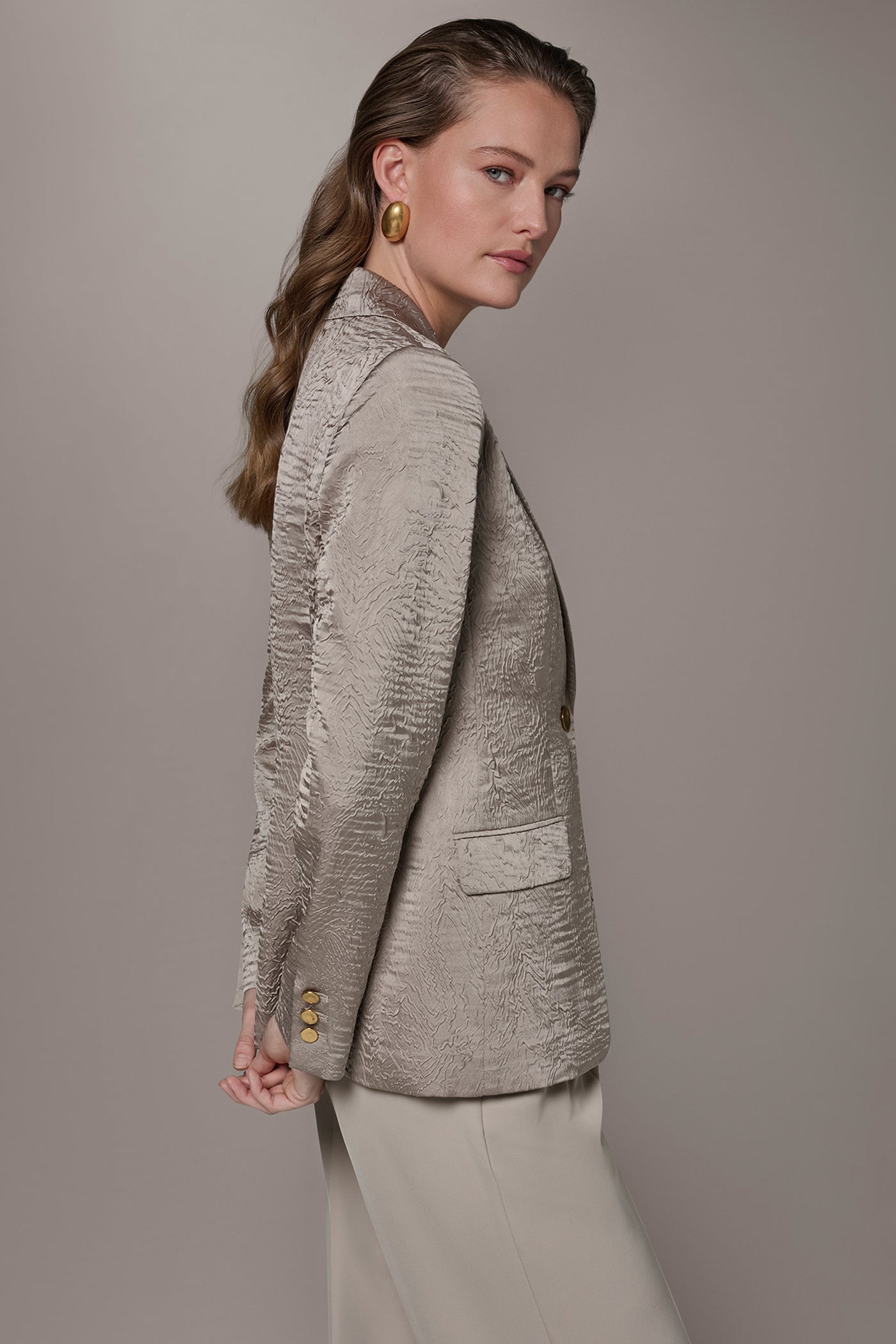 Turin ONE BUTTON BLAZER Donna Karan