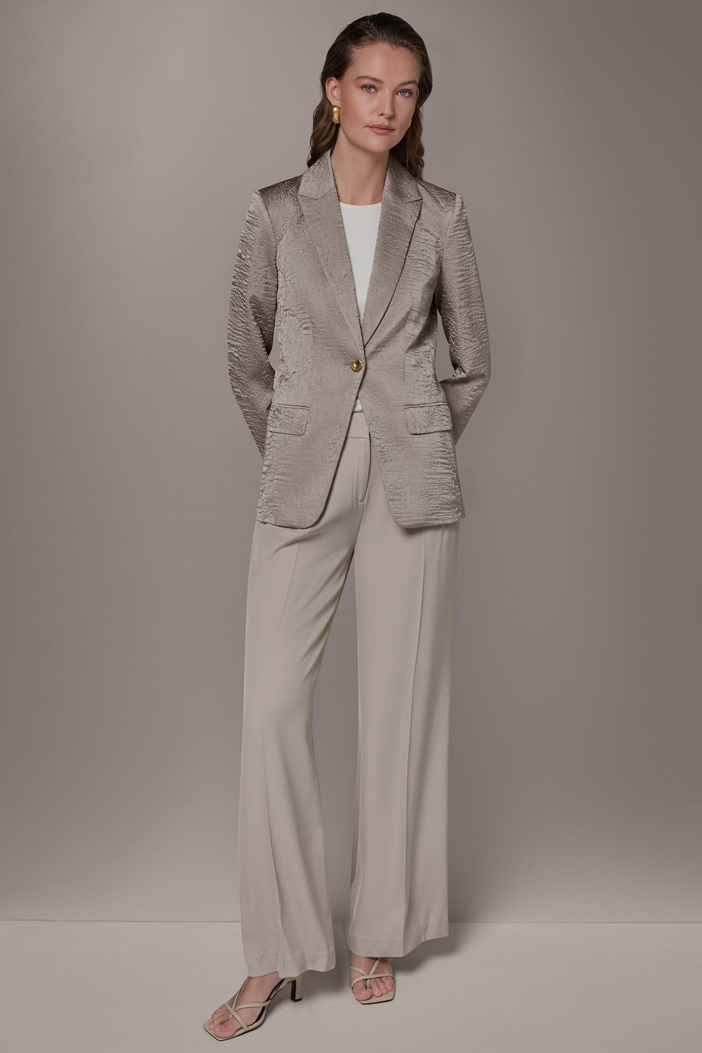 Turin ONE BUTTON BLAZER Donna Karan
