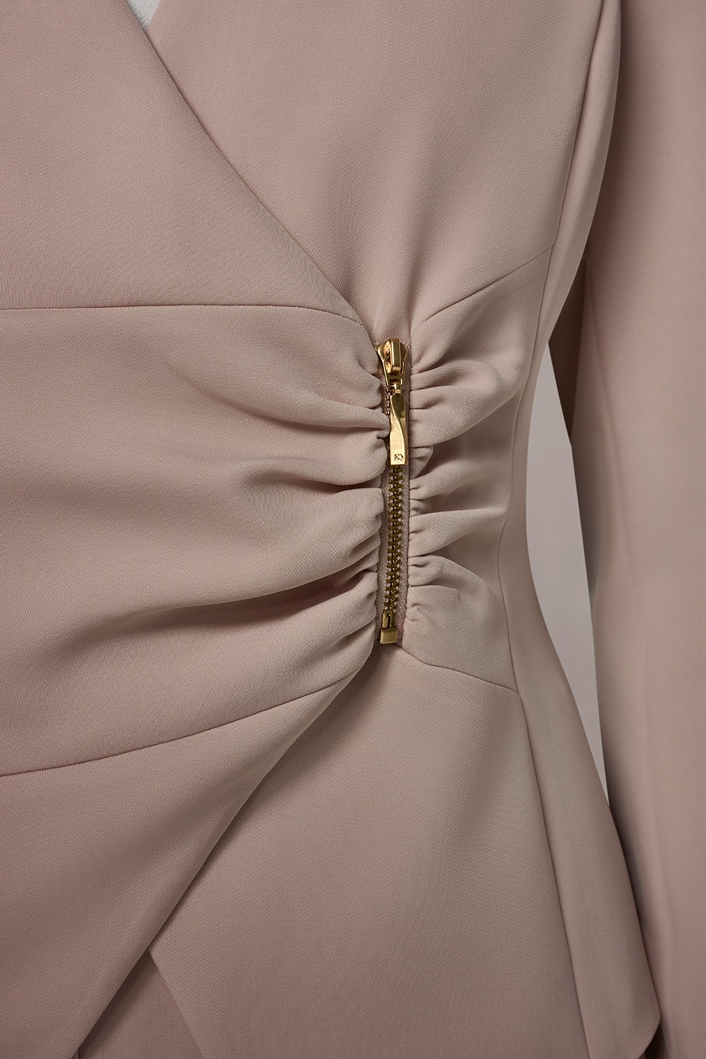 Snow Petal CROPPED WRAP ZIP BLAZER Donna Karan