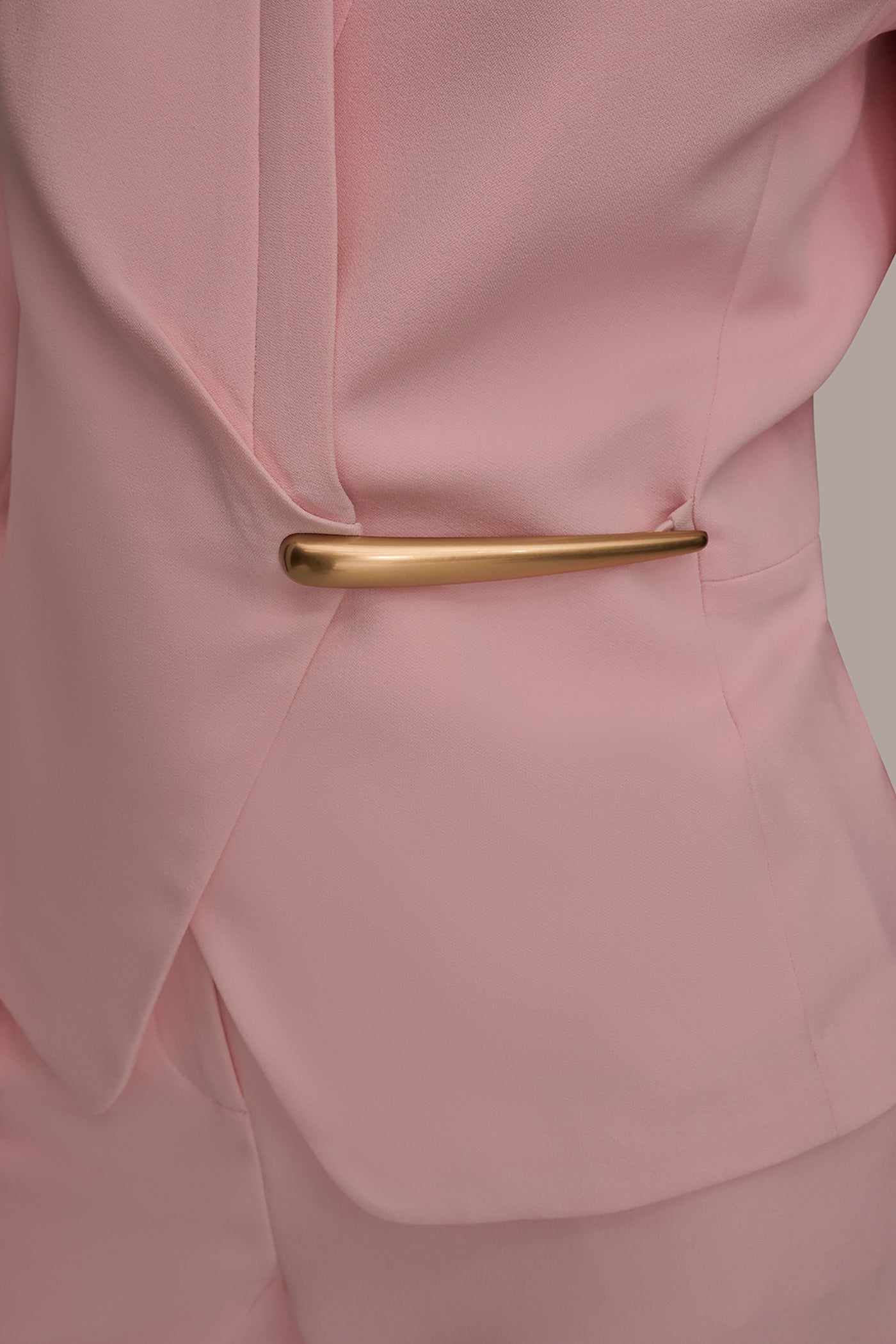 Pink BAR-EMBELLISHED WRAP BLAZER Donna Karan