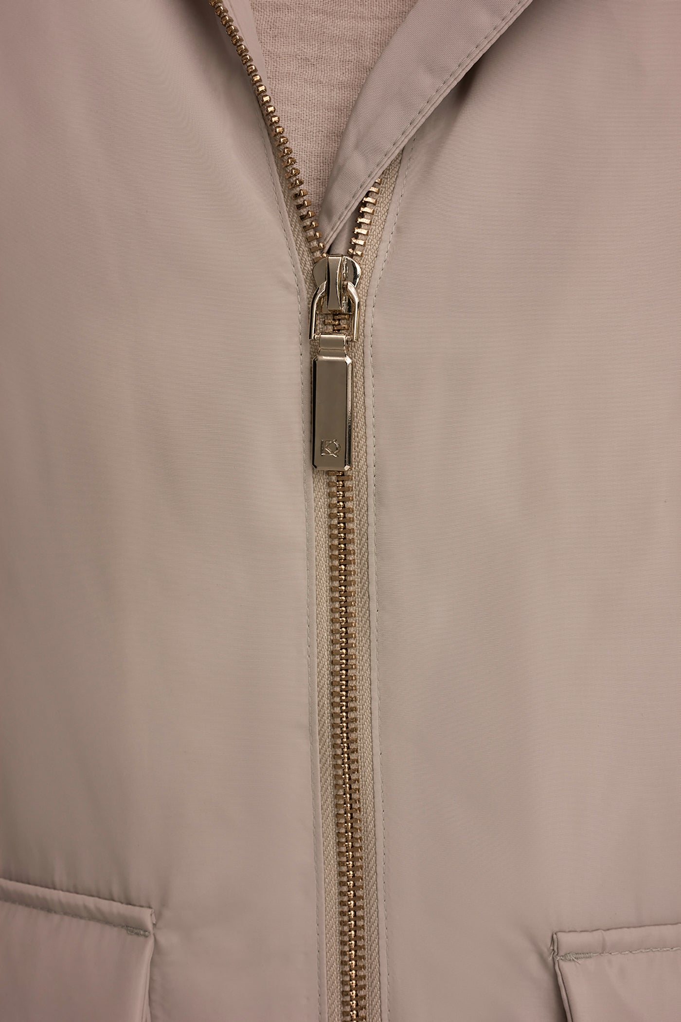 Tuscan Grey HOODED LIGHT QUILT JACKET Donna Karan