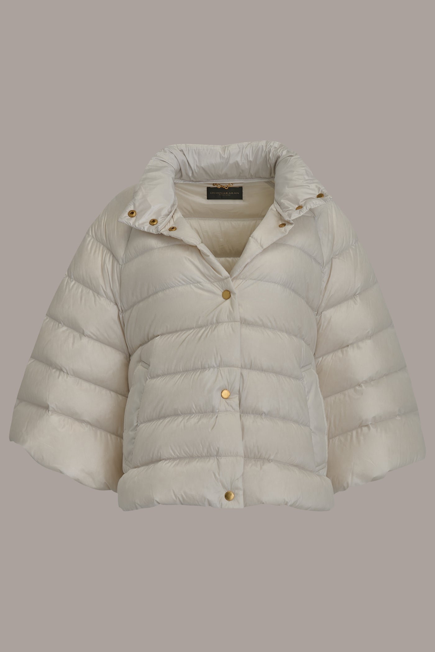 WHITE SAND PUFFER CAPE Donna Karan