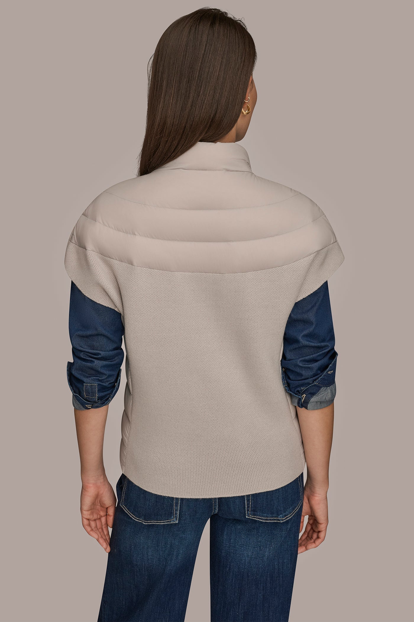 VAPOR CAP SLEEVE PUFFER VEST Donna Karan