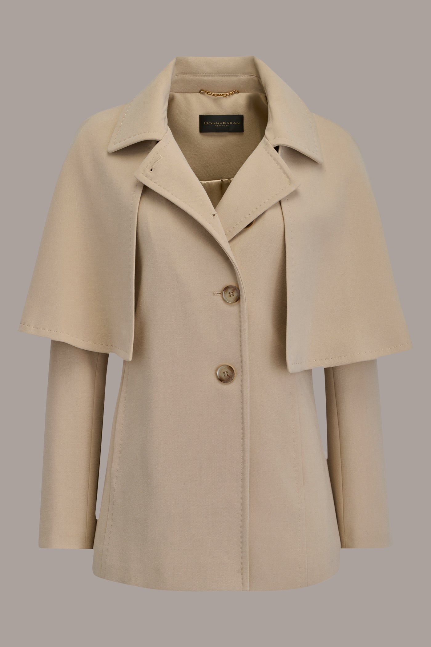 Ivory WATER REPELLENT CREPE CAPELET Donna Karan