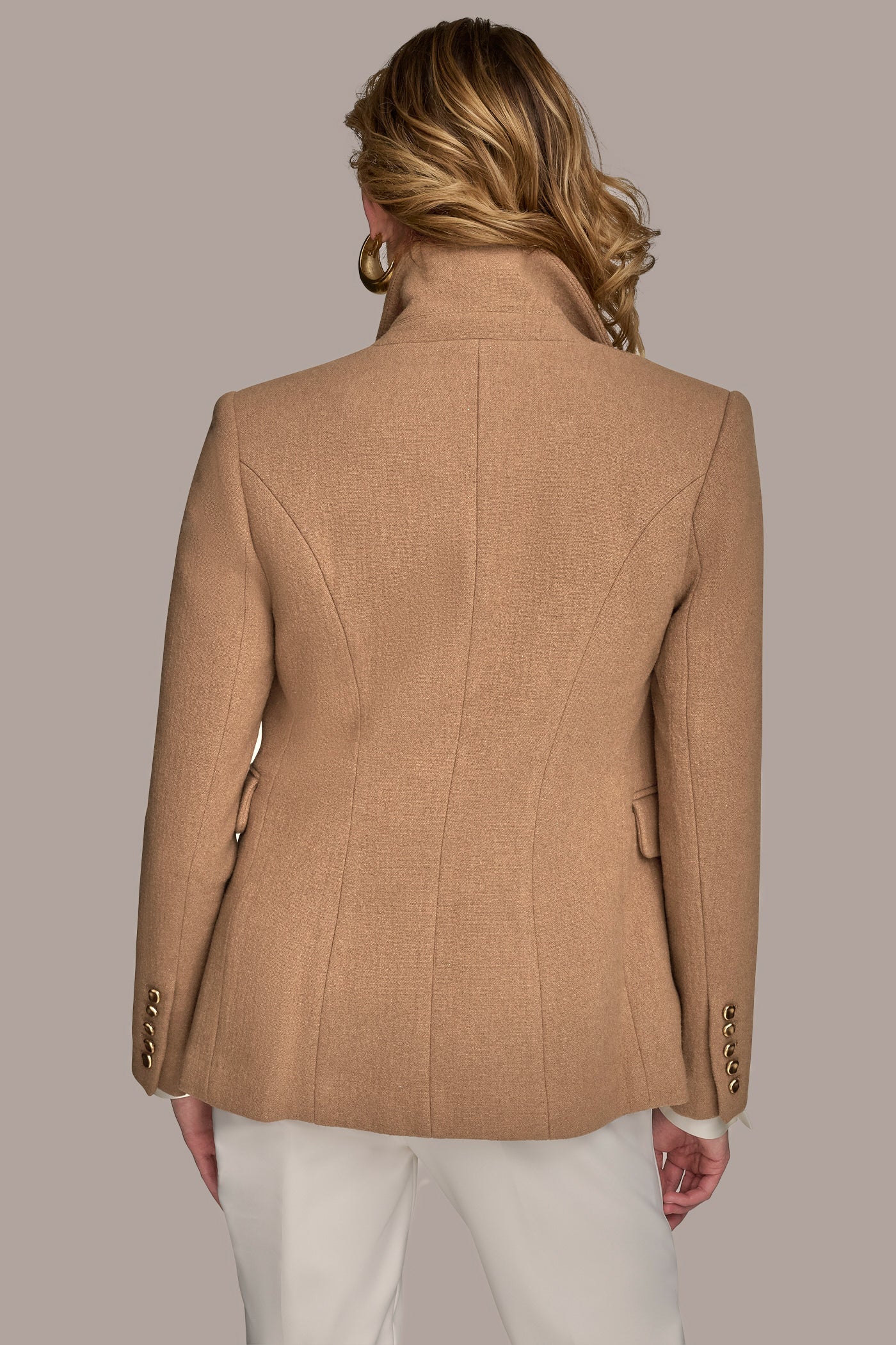 CAMEL WOOL BLAZER JACKET Donna Karan
