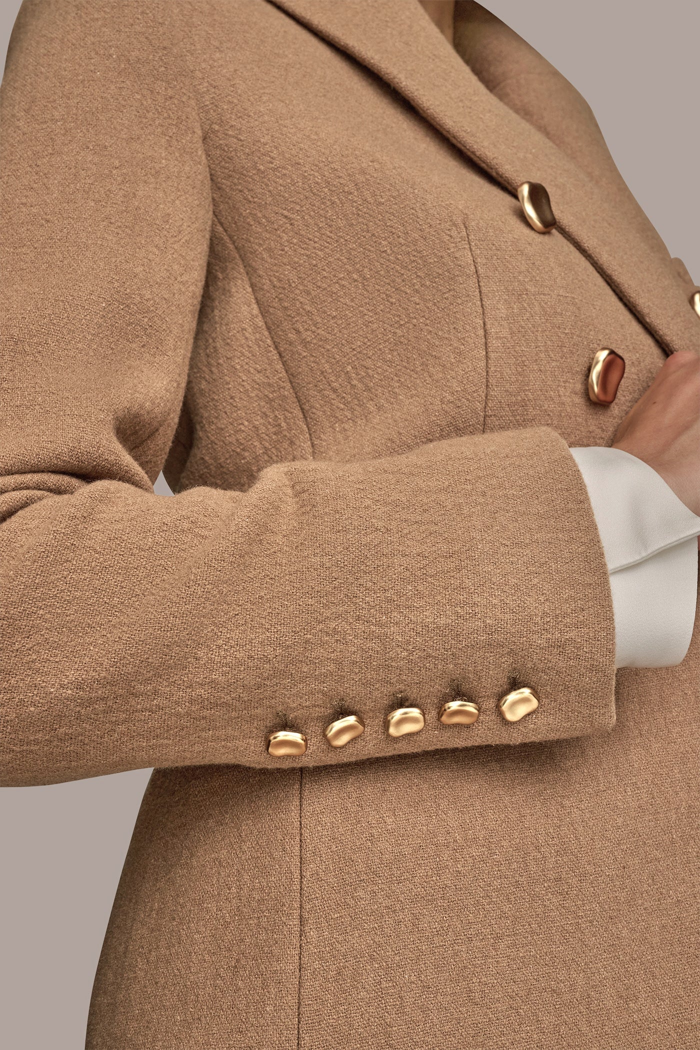 CAMEL WOOL BLAZER JACKET Donna Karan