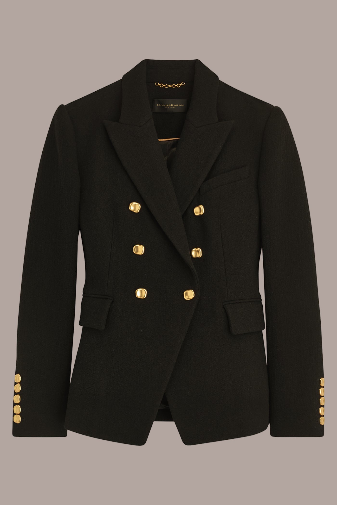Black WOOL BLAZER JACKET Donna Karan