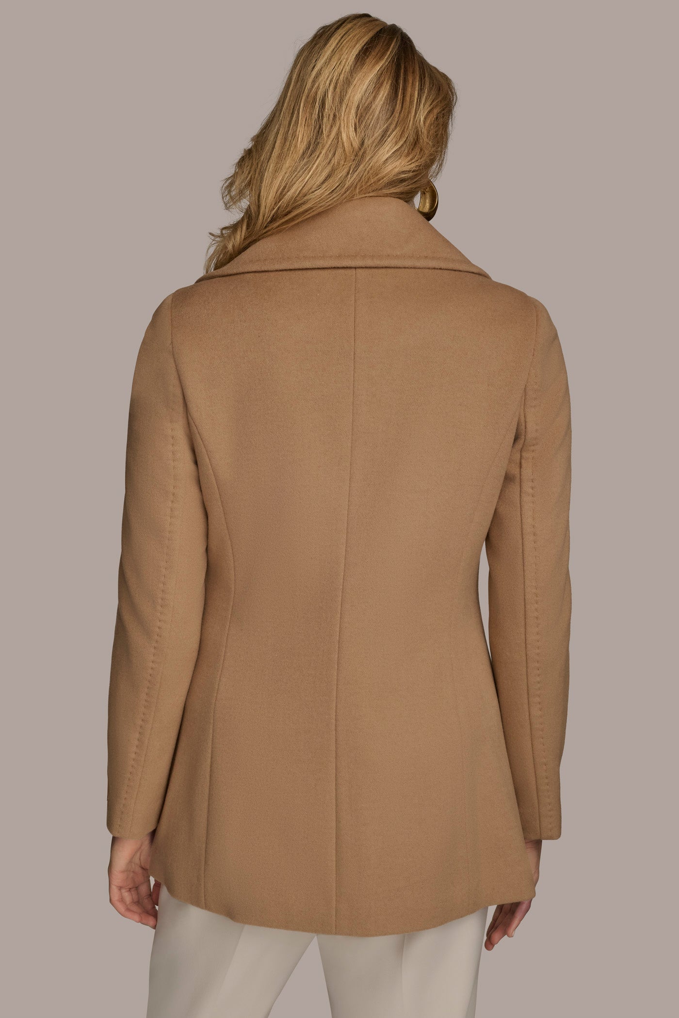 CAMEL WOOL PEACOAT Donna Karan