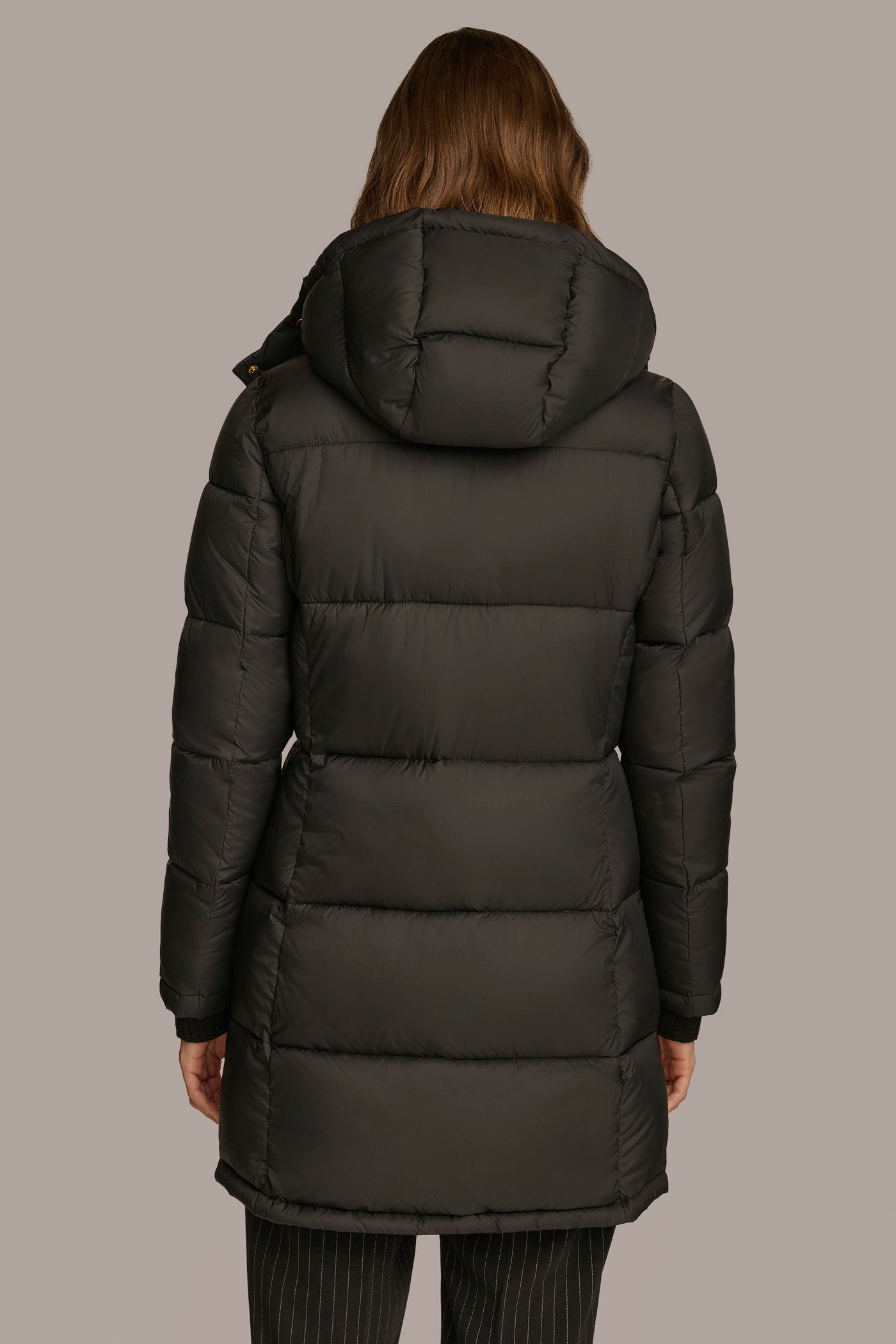 Black PUFFER COAT Donna Karan