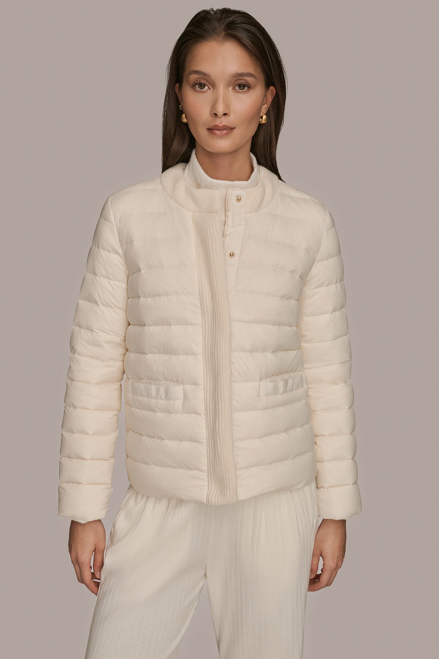 CREAM DOWN PUFFER JACKET Donna Karan