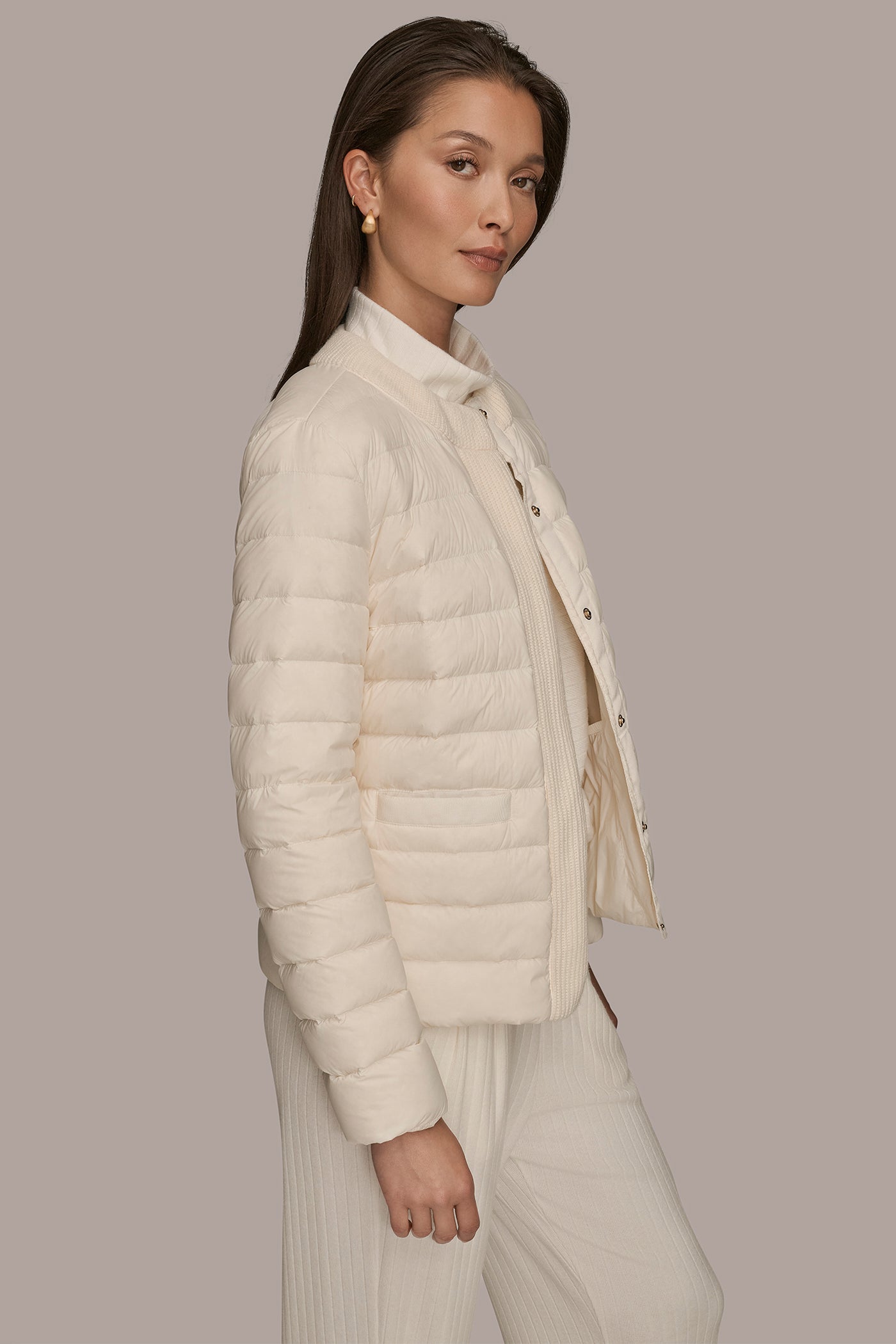 CREAM DOWN PUFFER JACKET Donna Karan