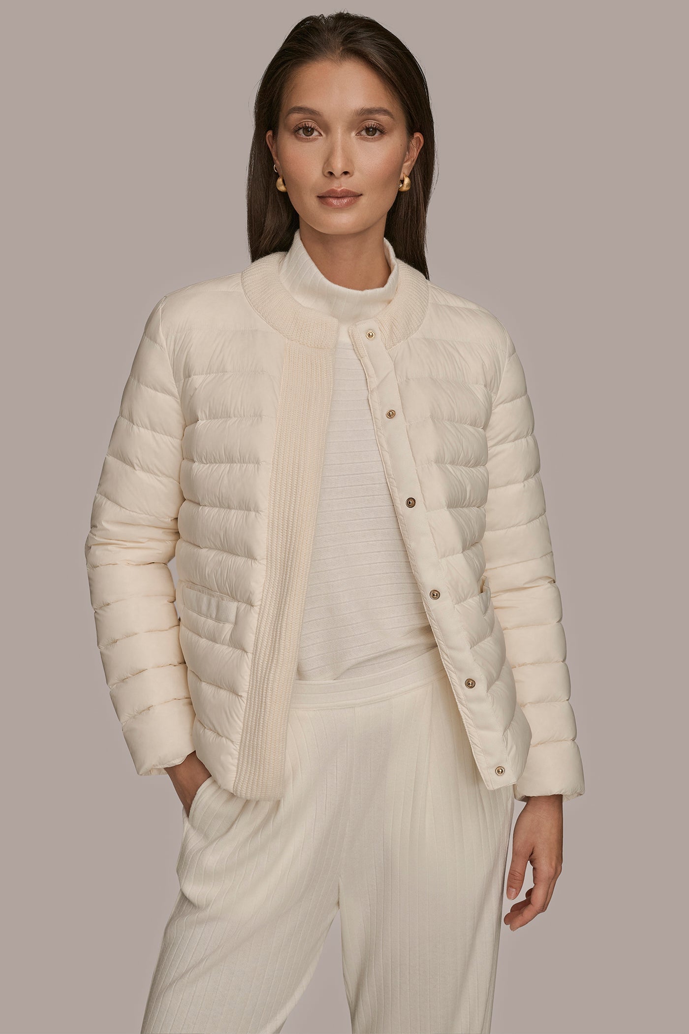CREAM DOWN PUFFER JACKET Donna Karan