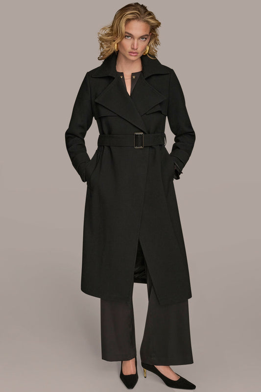 Black TRENCH RAIN COAT Donna Karan