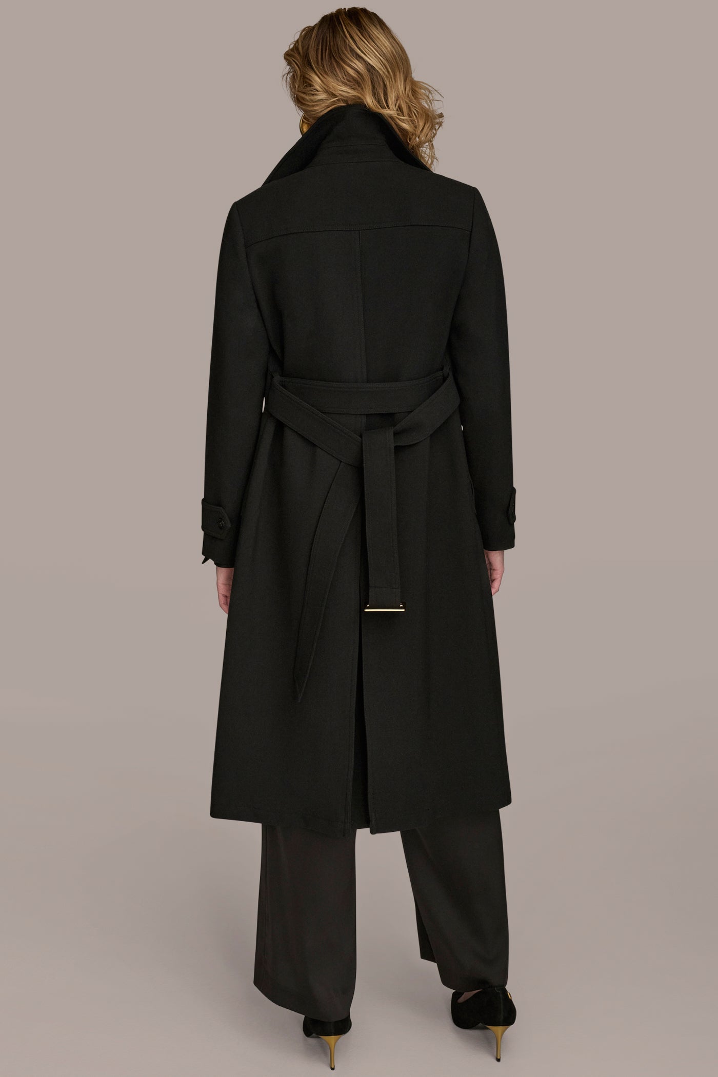 Black TRENCH RAIN COAT Donna Karan