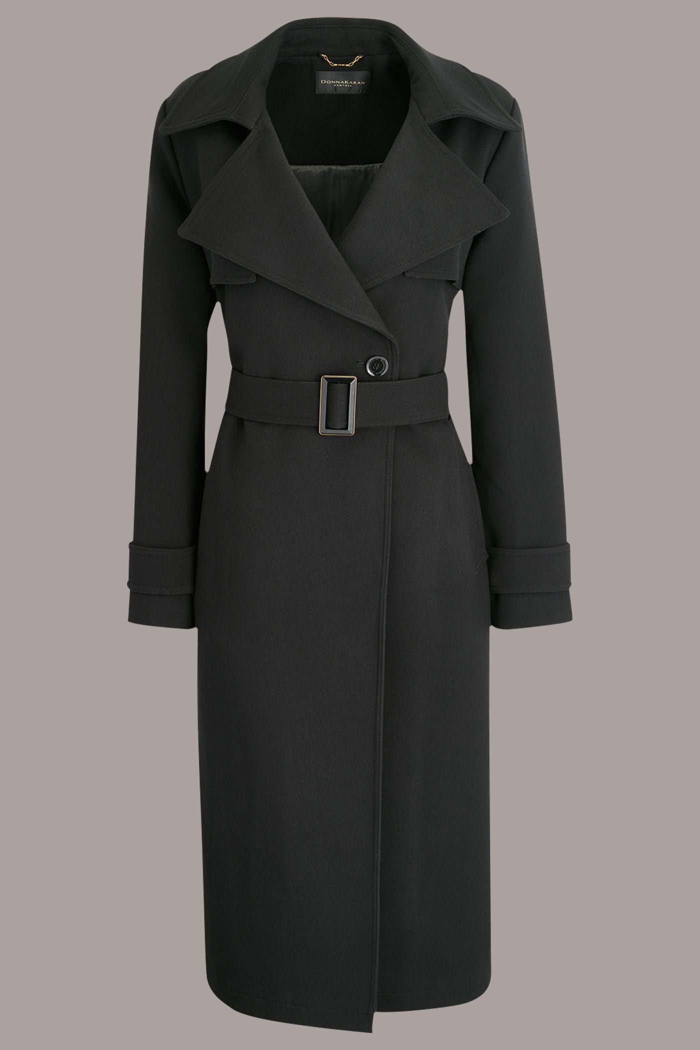 Black TRENCH RAIN COAT Donna Karan