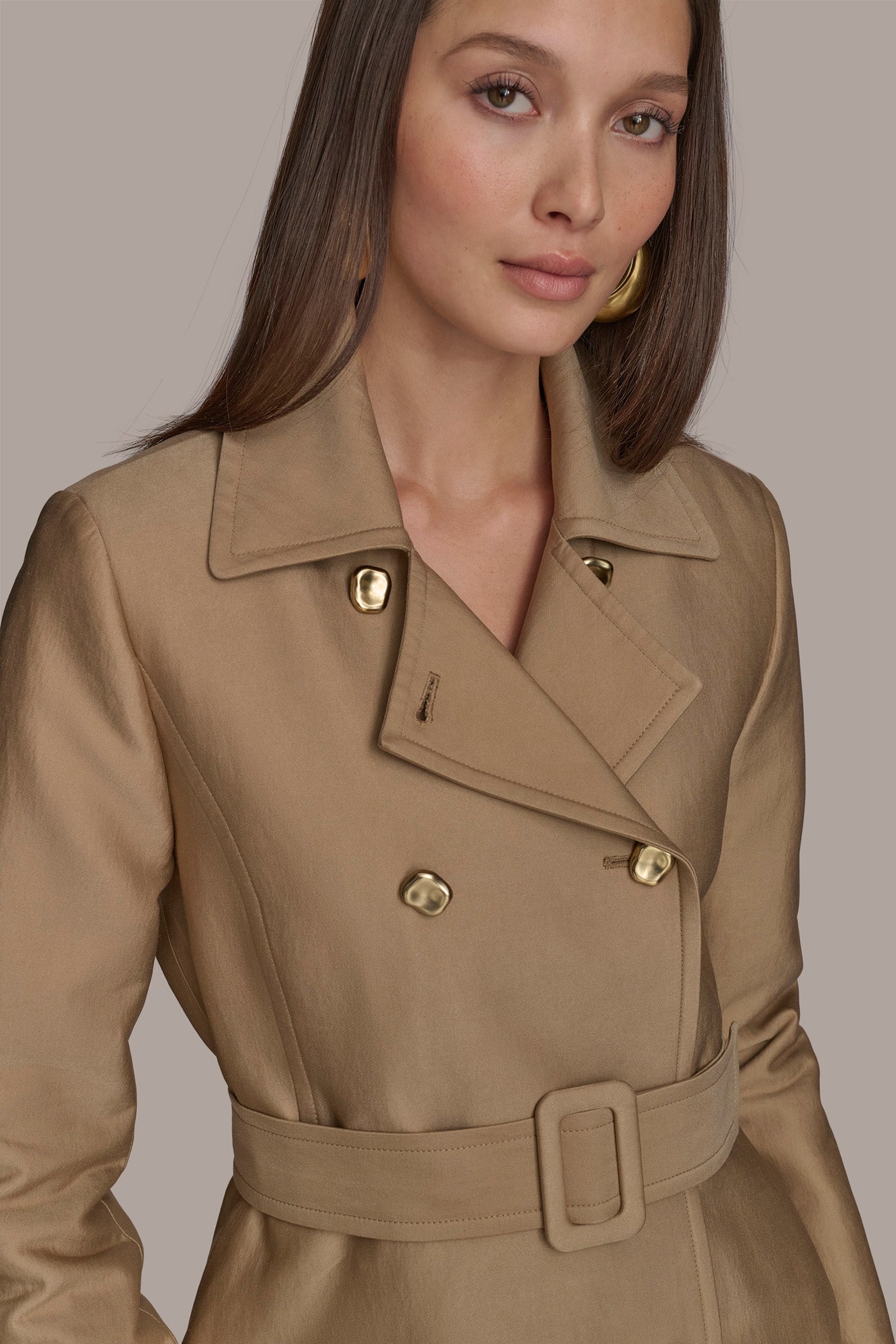 HAZELNUT RAIN TRENCH COAT Donna Karan