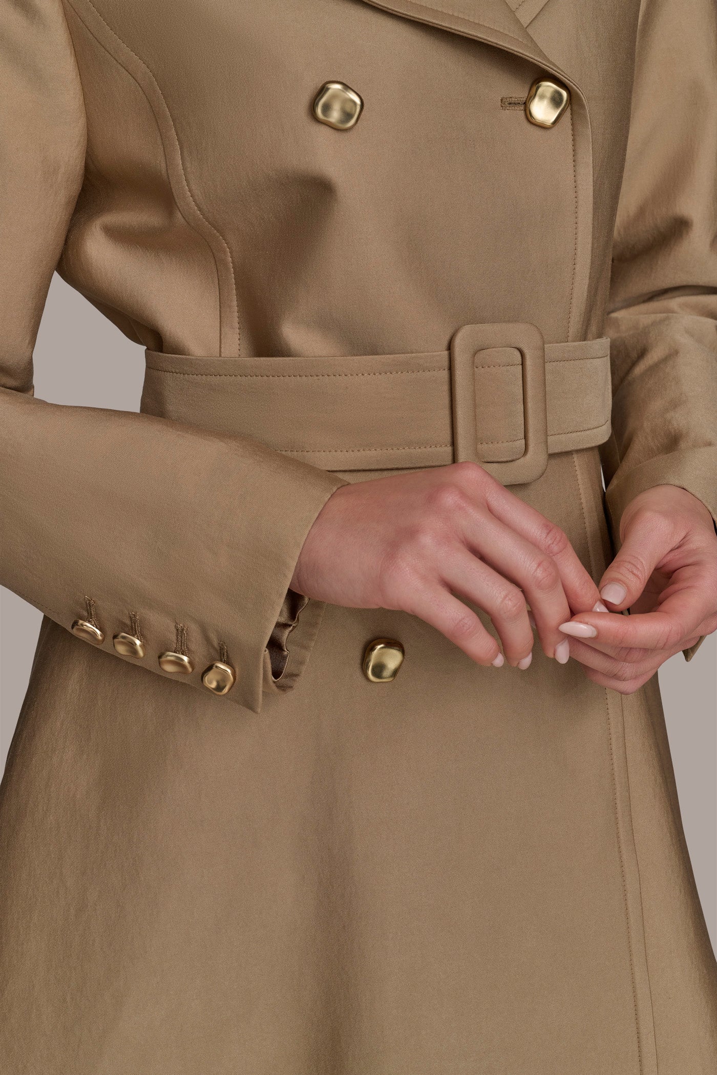 HAZELNUT RAIN TRENCH COAT Donna Karan