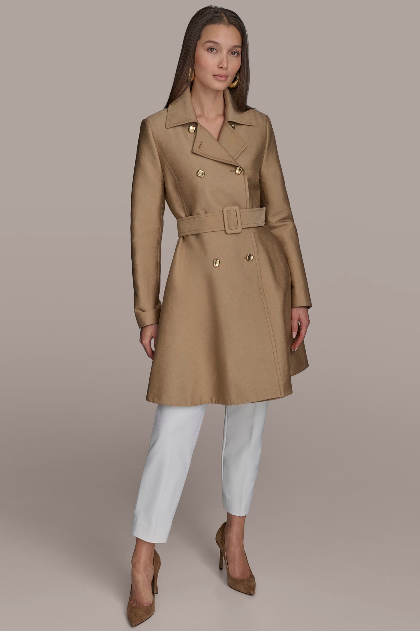 HAZELNUT RAIN TRENCH COAT Donna Karan