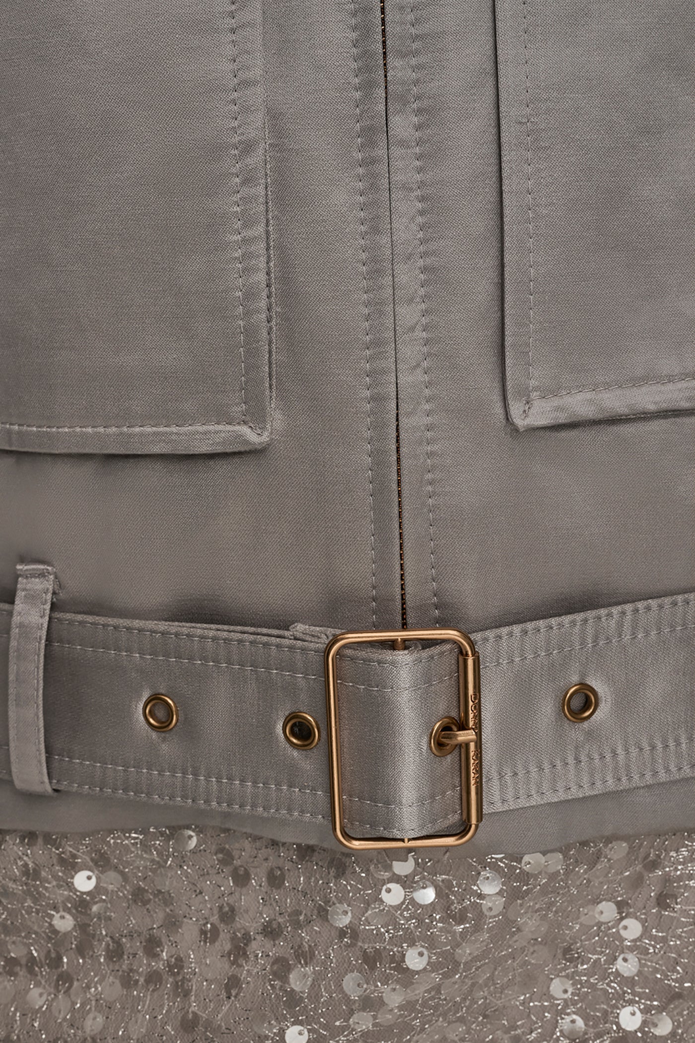 VAPOR COTTON-BLEND SATIN BIKER JACKET Donna Karan