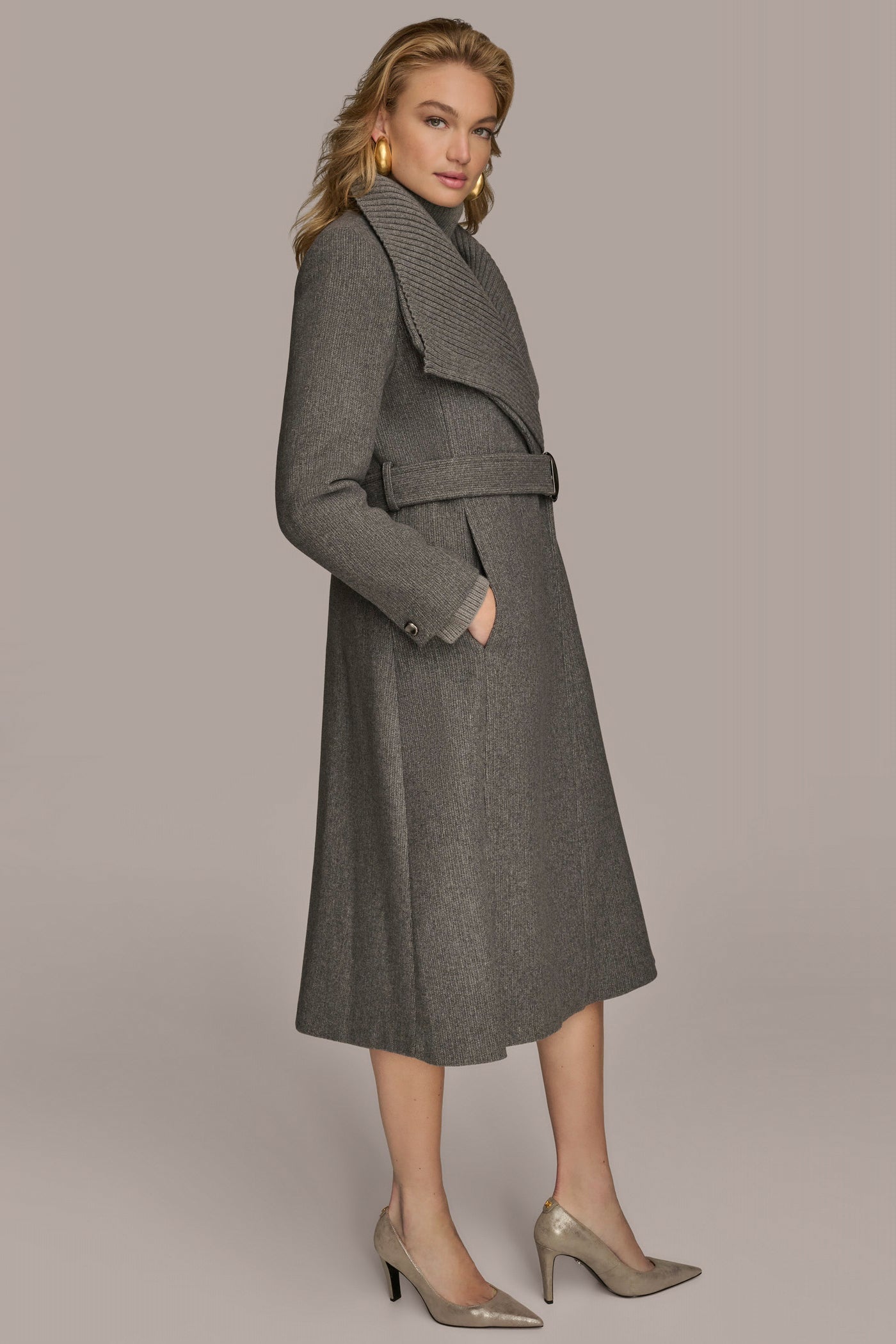 Steel WOOL COAT Donna Karan