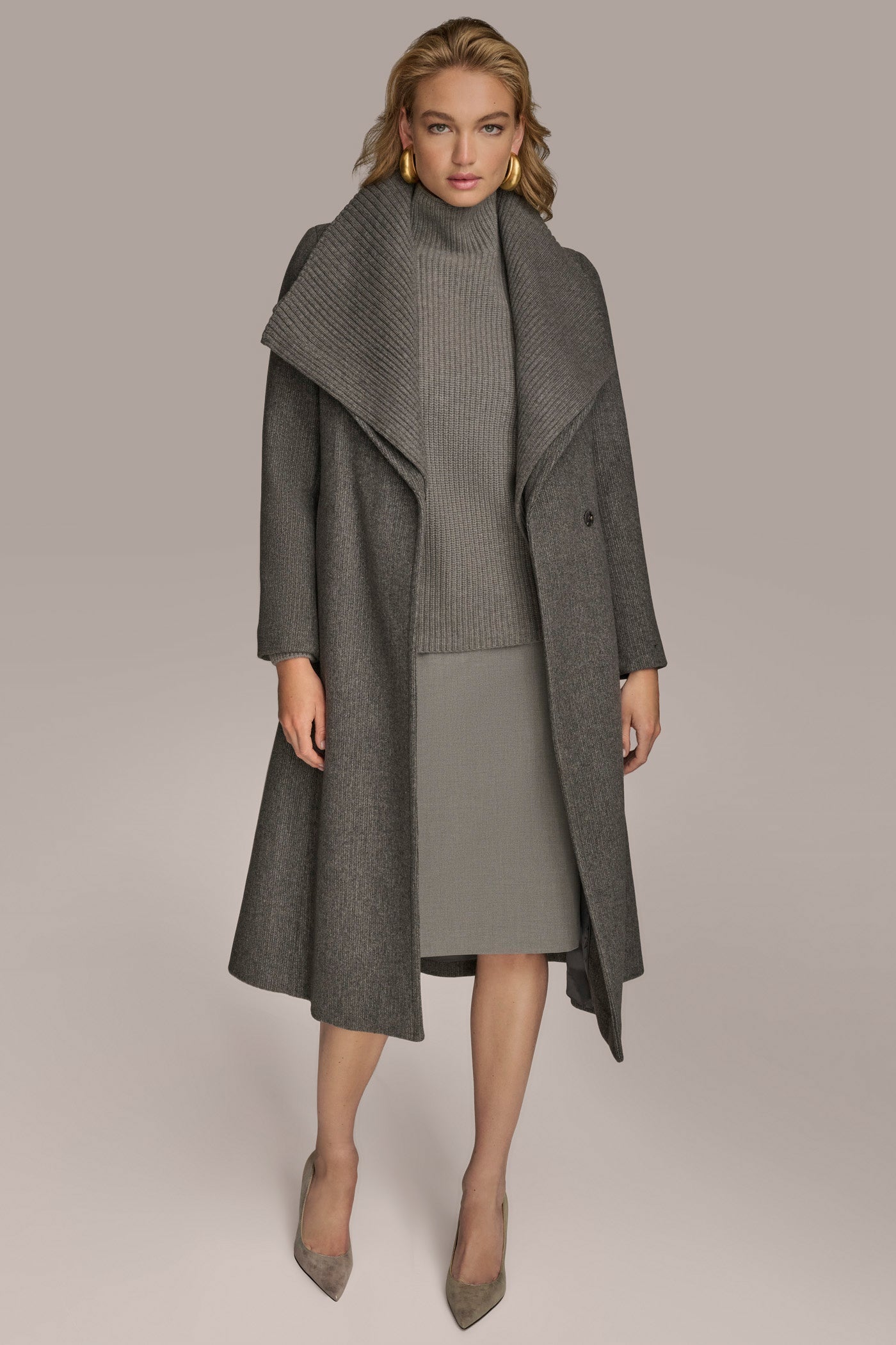 Steel WOOL COAT Donna Karan