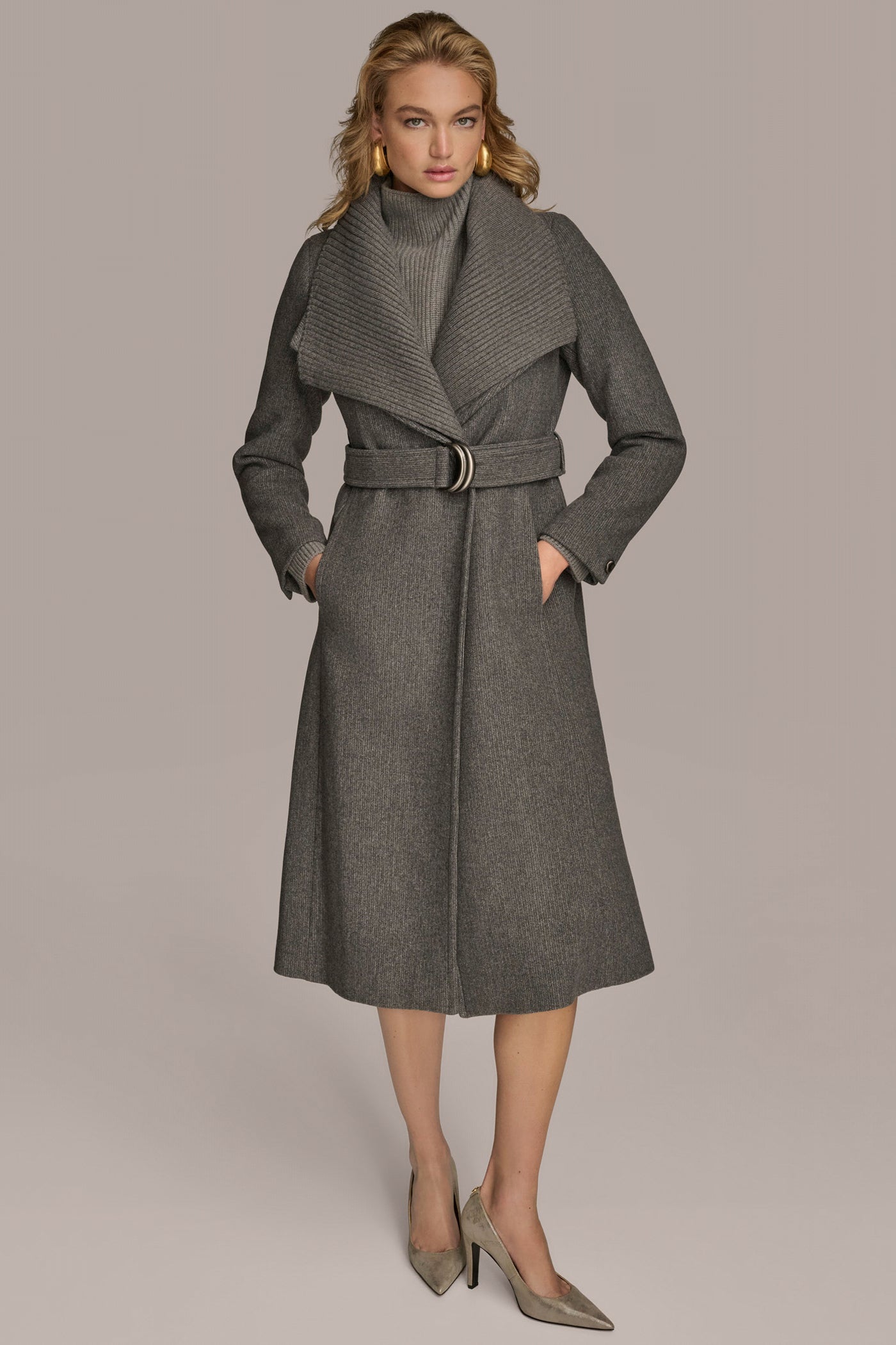 Steel WOOL COAT Donna Karan