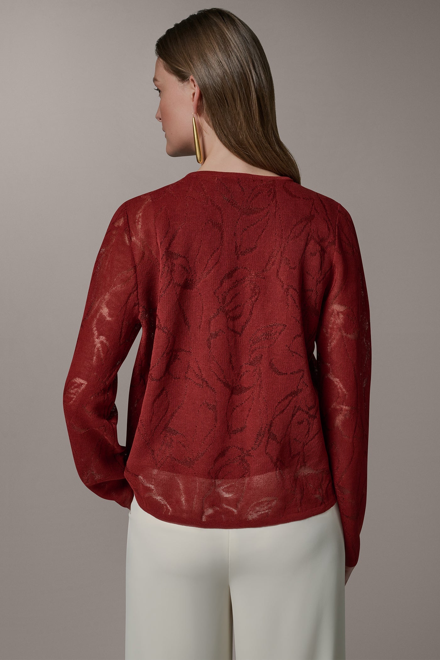Sunbaked FLORAL SHEER CARDIGAN Donna Karan