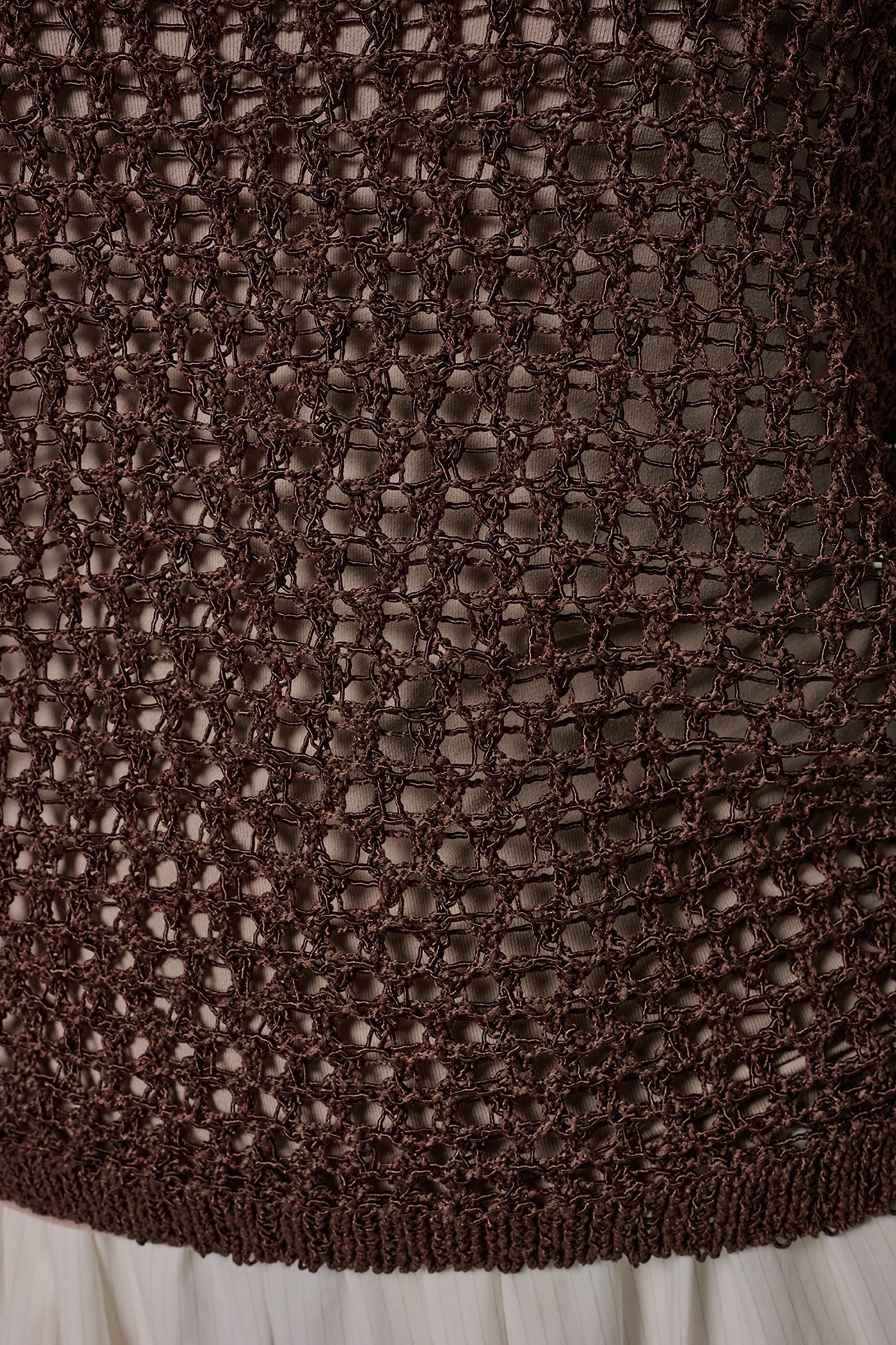 Canyon SHORT SLEEVE OPEN STITCH SWEATER Donna Karan