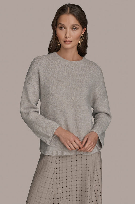 VAPOR OVERSIZED LONG SLEEVE CREW-NECK SWEATER Donna Karan
