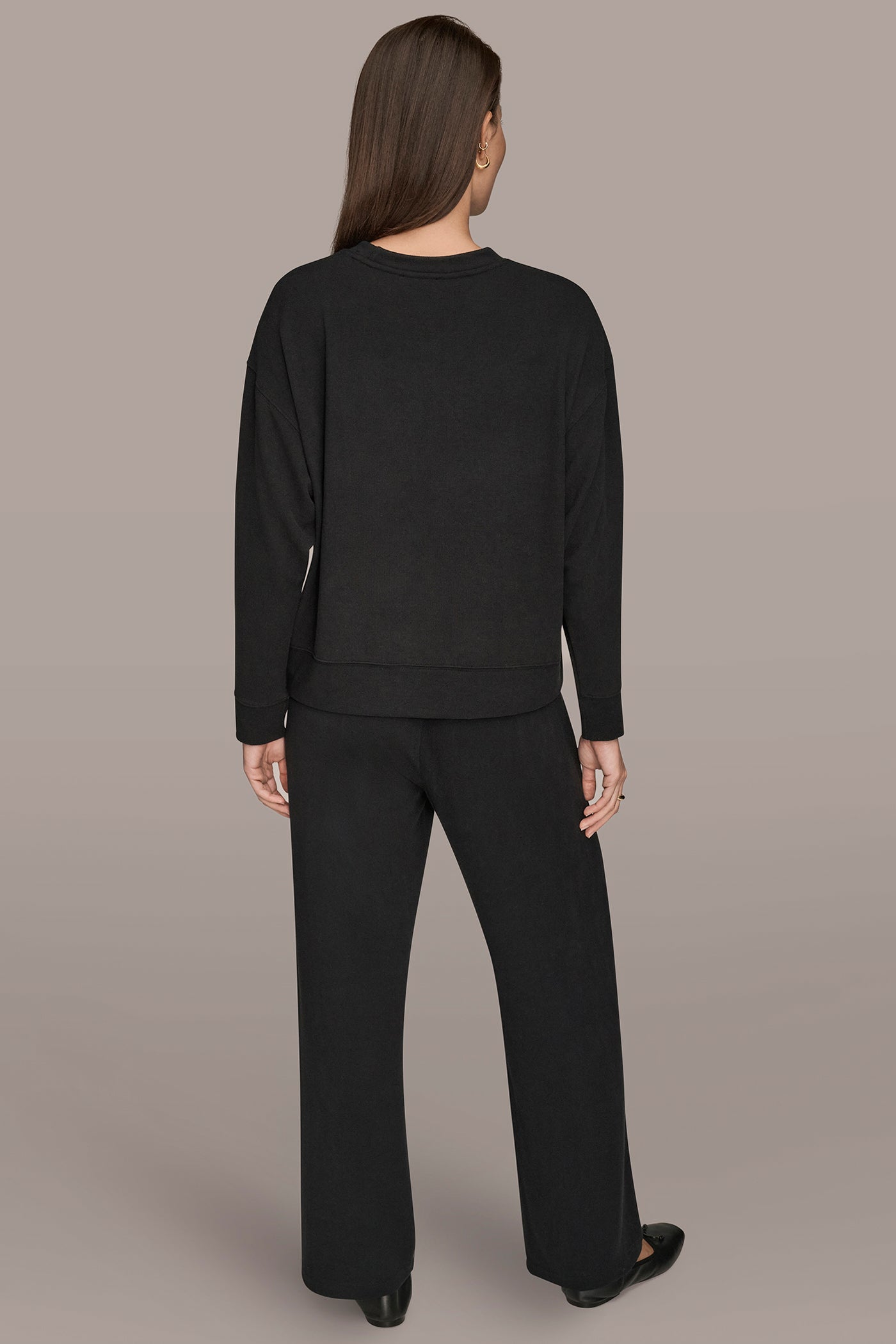 Black LONG SLEEVE SWEATSHIRT Donna Karan