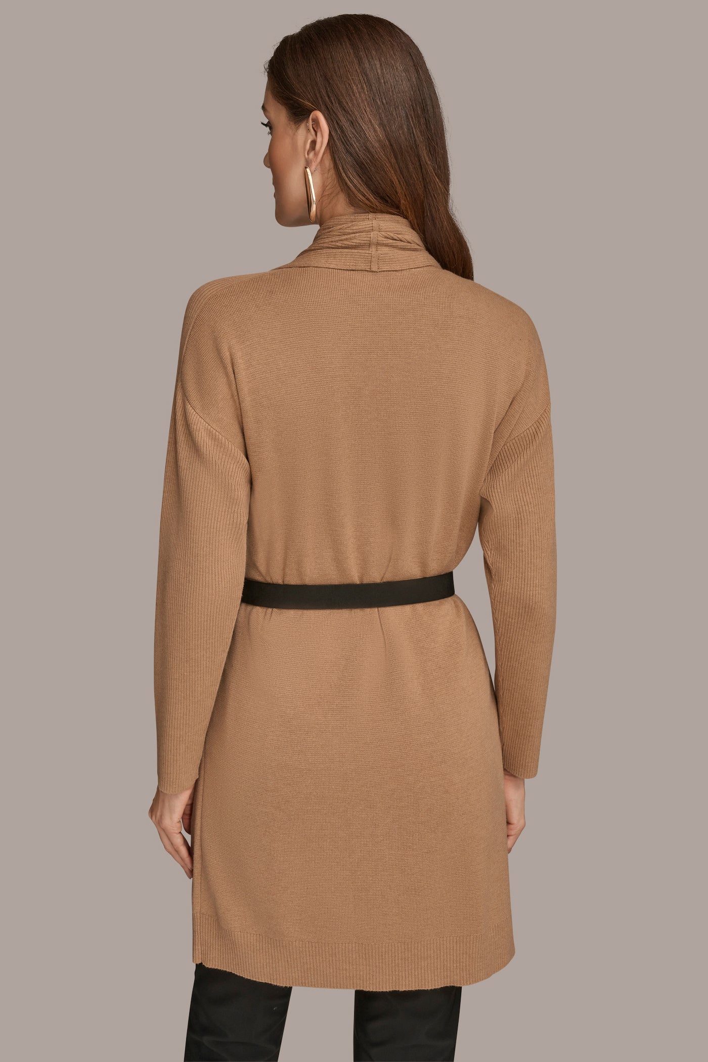 FAWN V-NECK LONG CARDIGAN Donna Karan